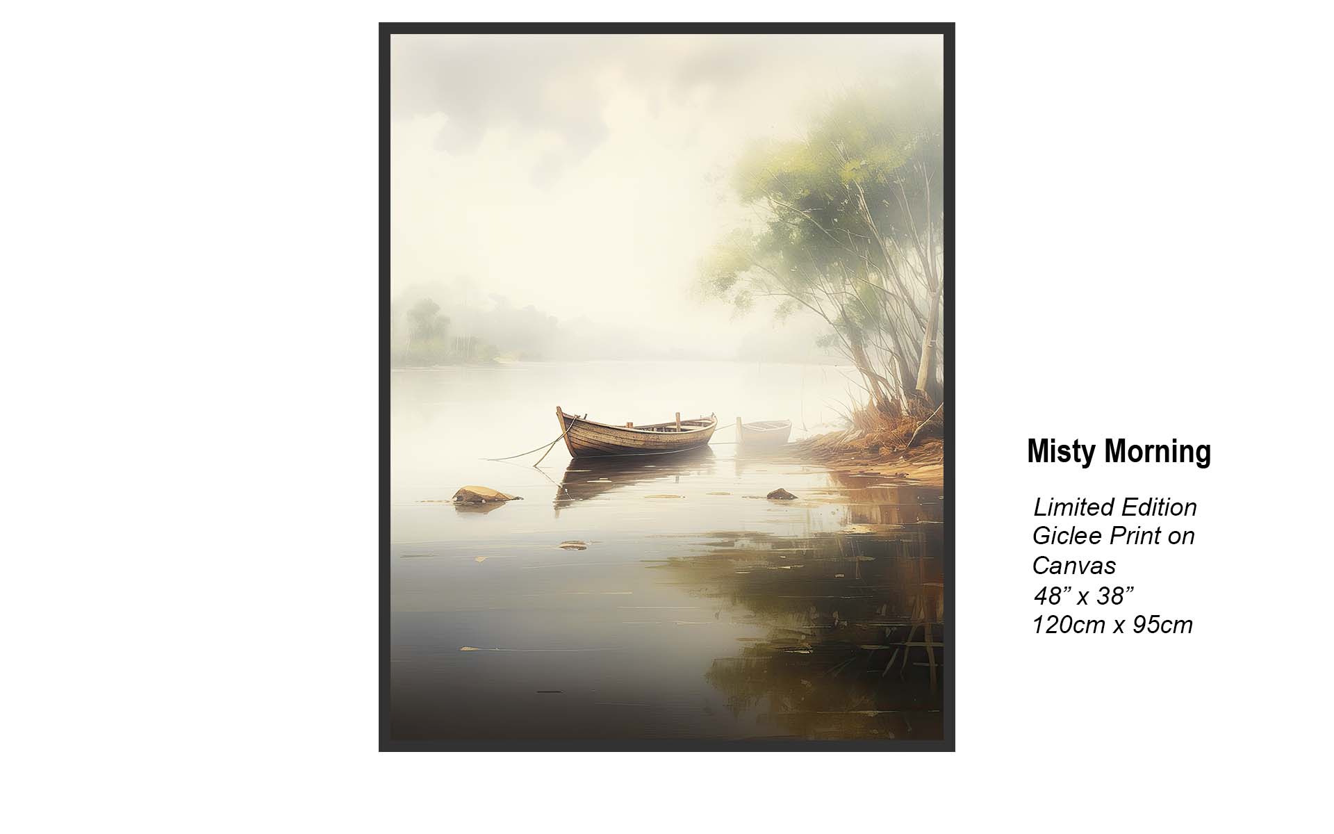 Misty Morning – Serene Lake Reflections in Soft Dawn Light