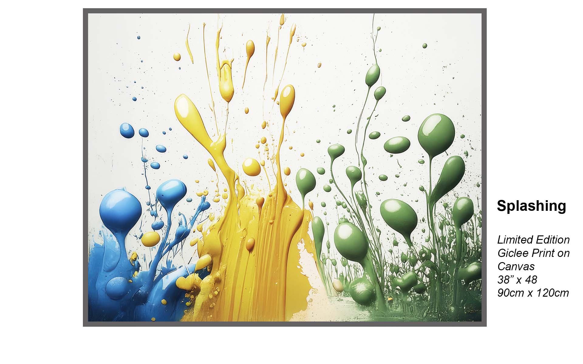 Splashing – Vibrant Contemporary Abstract | Limited Edition Giclée Canvas Art