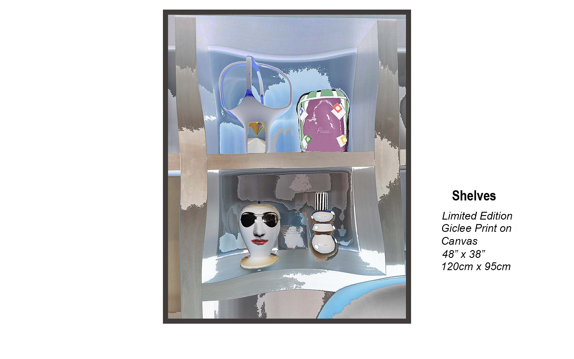 Shelves – Contemporary Still Life Pop Art Giclée Canvas Print