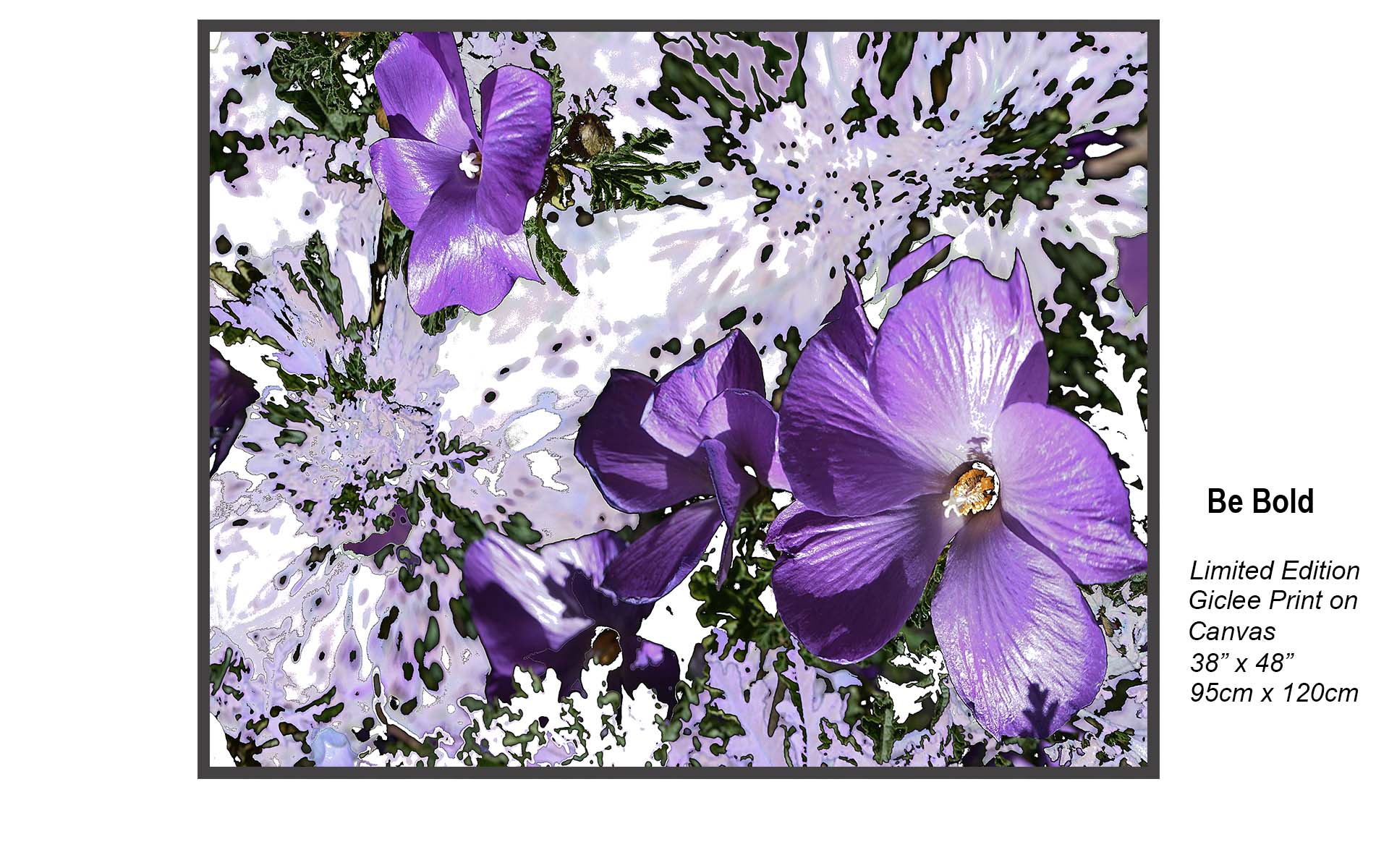 Be Bold – Vibrant Purple Floral Statement Giclée Canvas Print