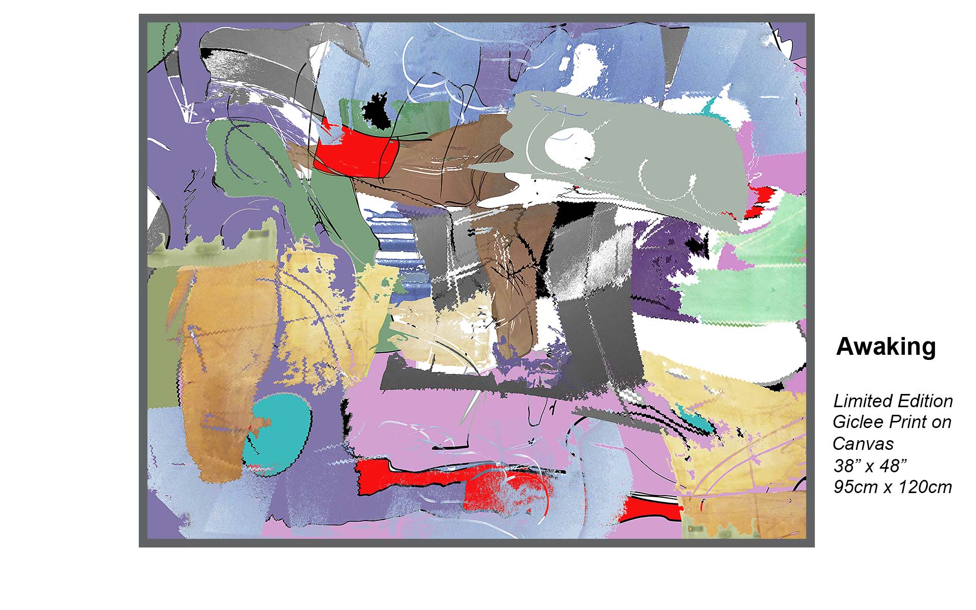 Awaking – Vibrant Contemporary Abstract Giclée Canvas Art Print