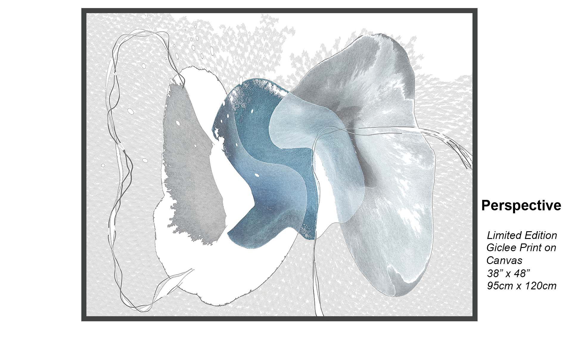 Perspective – Serene Modern Abstract Blue & Grey Giclée Canvas Art