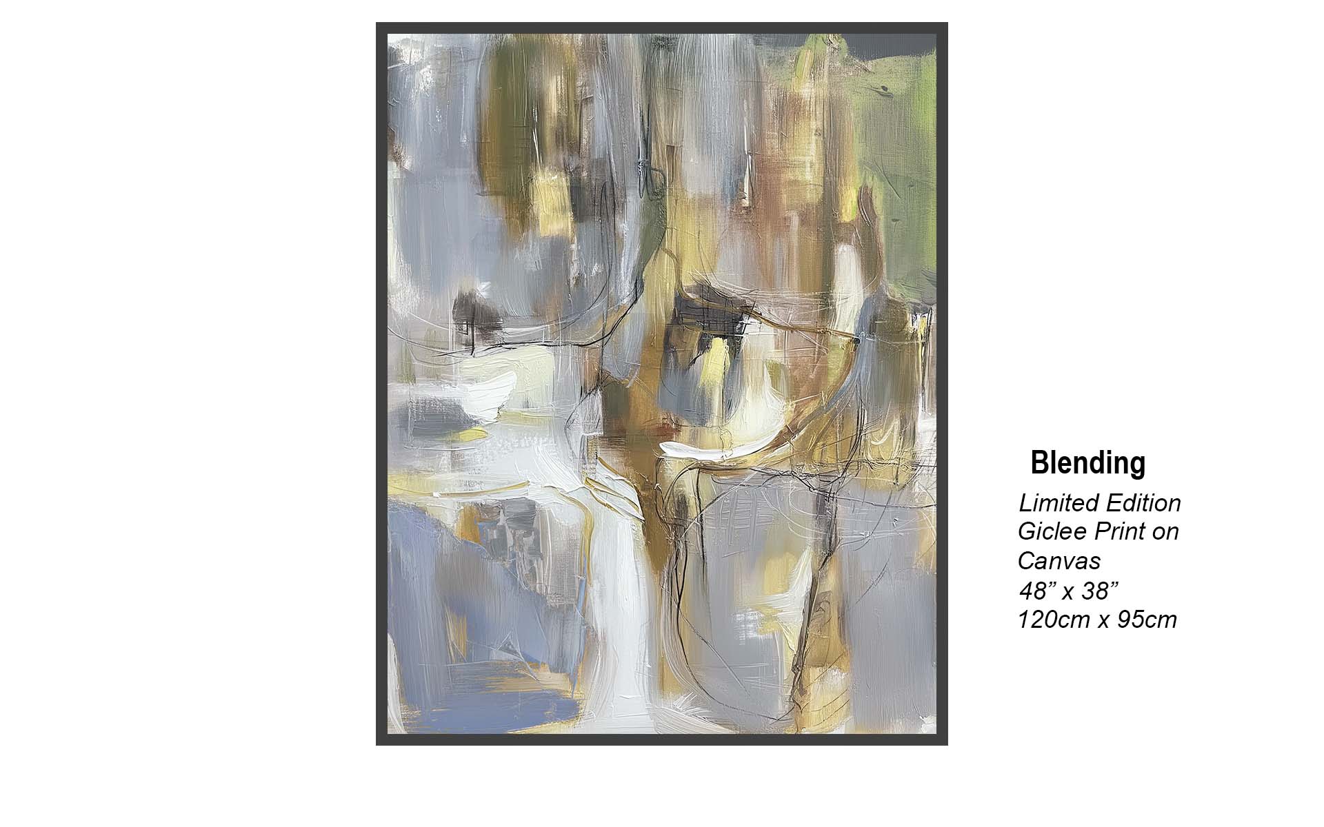 Blending – Soft Neutral Contemporary Abstract Giclée Canvas Ar