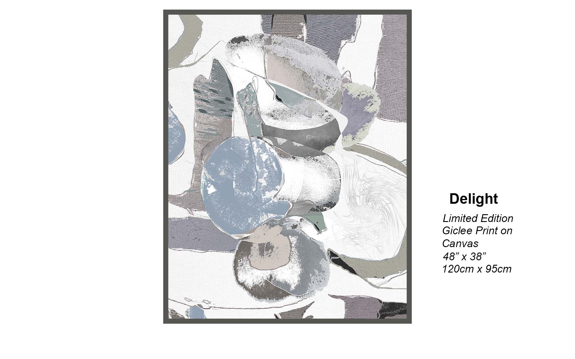 Delight – Soft Botanical Abstract Giclée Canvas Art Print