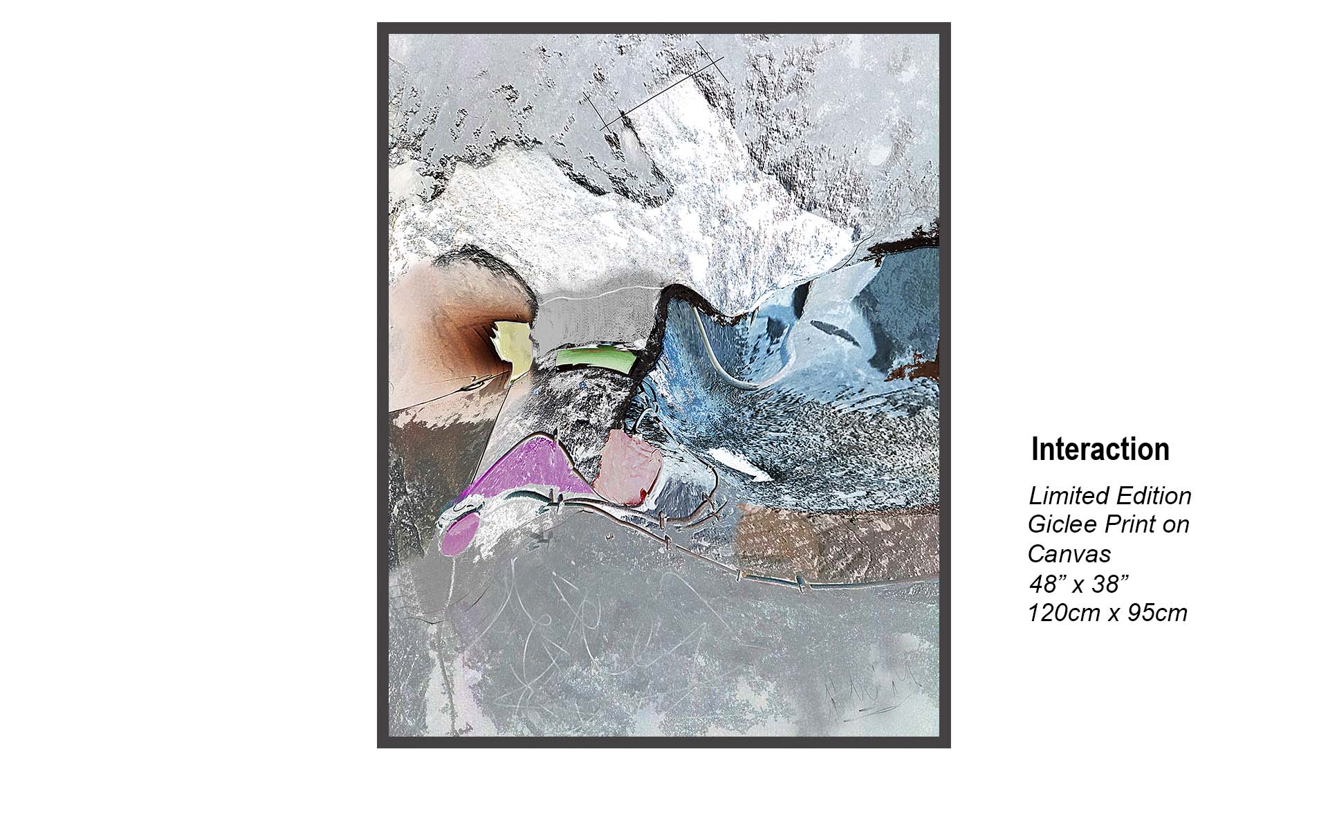 Interaction – Textured Contemporary Abstract Art | Limited Edition Giclée Canvas