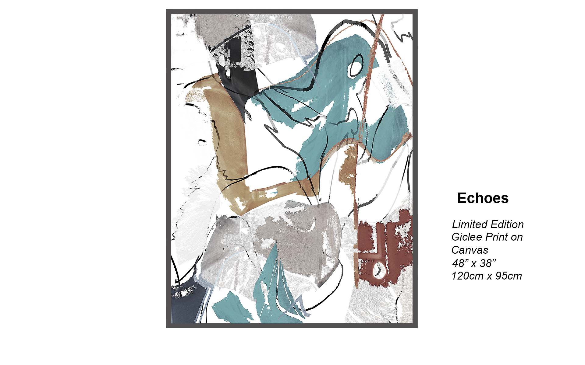 Floating – Contemporary Abstract in Blue & Sand Tones | Limited Edition Giclée Canvas