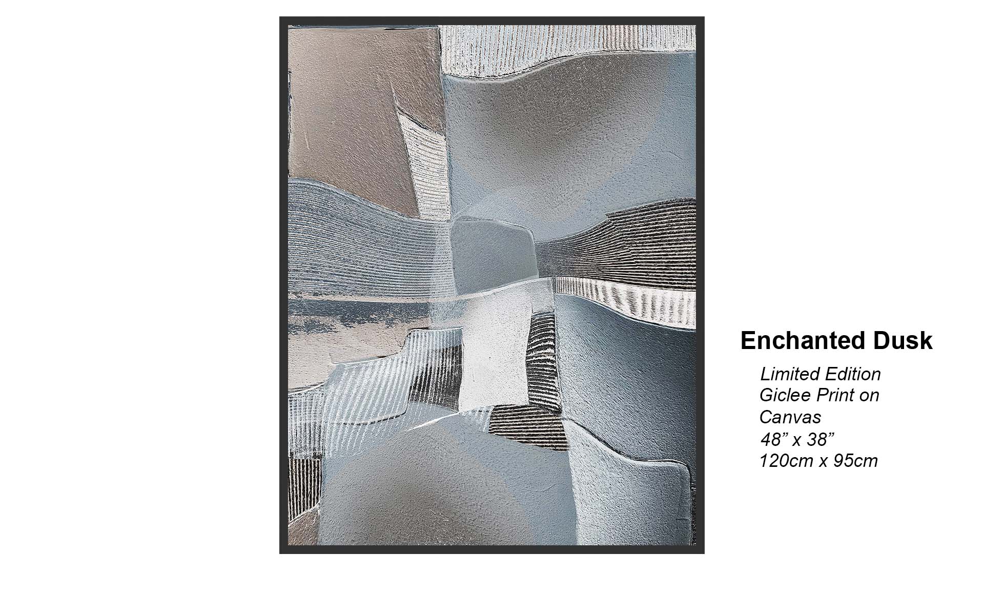 Enchanted Dusk – Modern Textured Abstract | Limited Edition Giclée Canvas