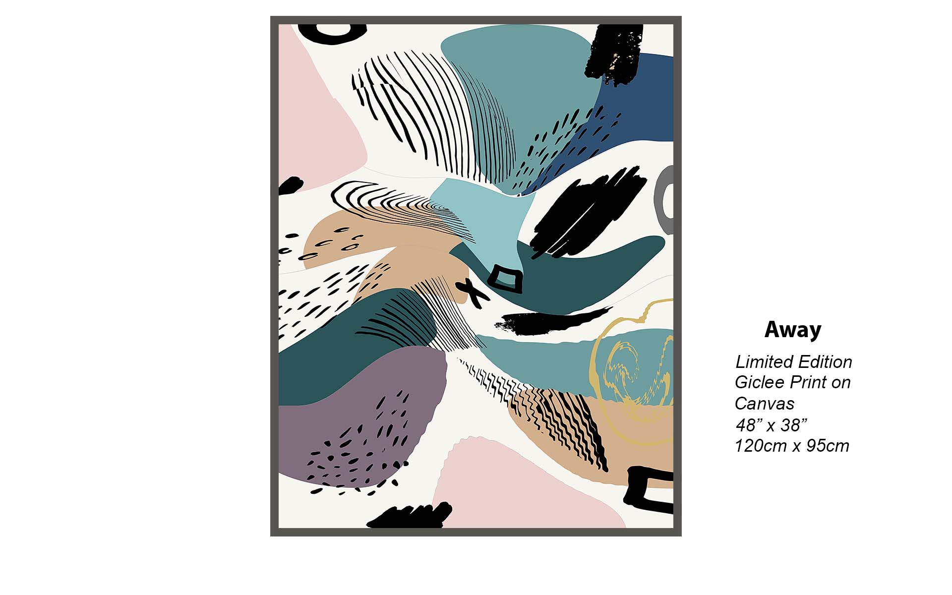 Away – Modern Abstract Minimalist Art | Limited Edition Giclée Canvas Print