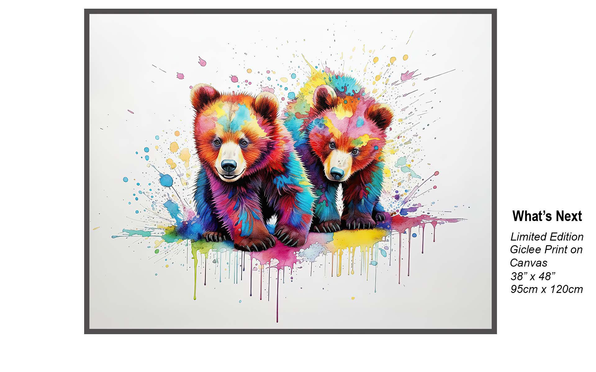 What’s Next – Vibrant Bear Cub Art | Okanagan Limited Edition Canvas Print