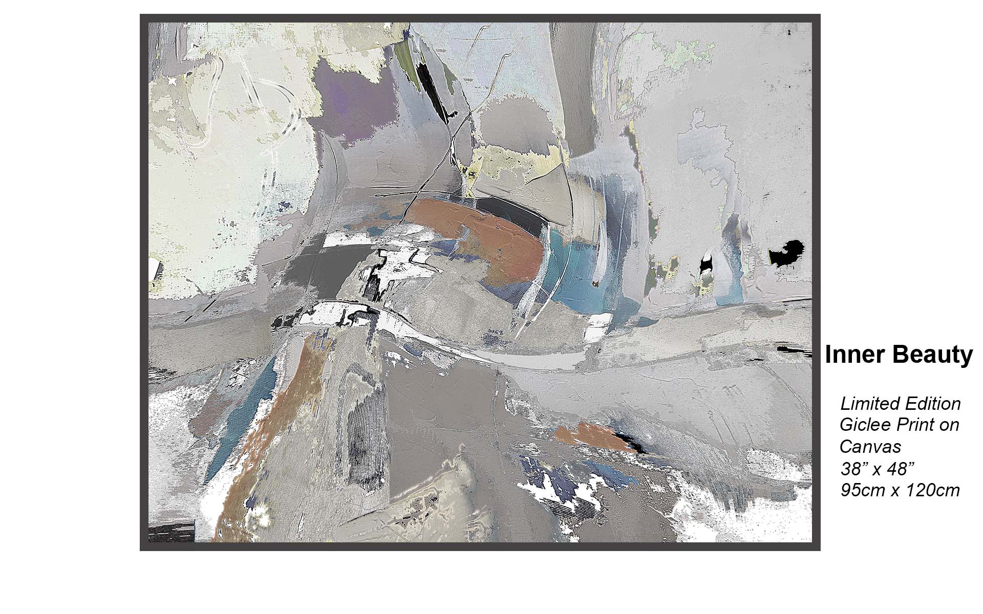 Inner Beauty – Serene Neutral Abstract Art | Limited Edition Giclée Canvas