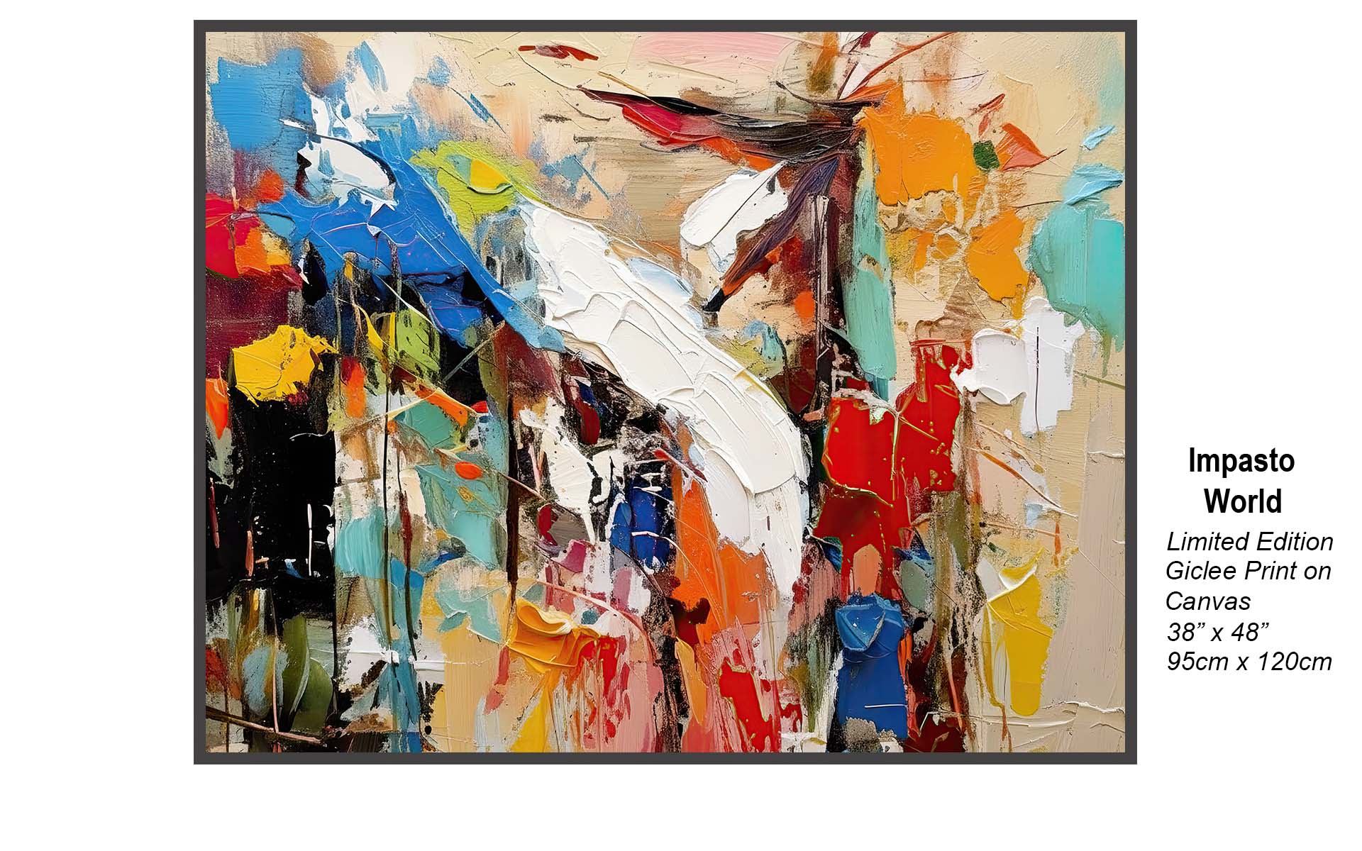 Impasto World – Bold Textured Abstract Art | Limited Edition Giclée Canvas
