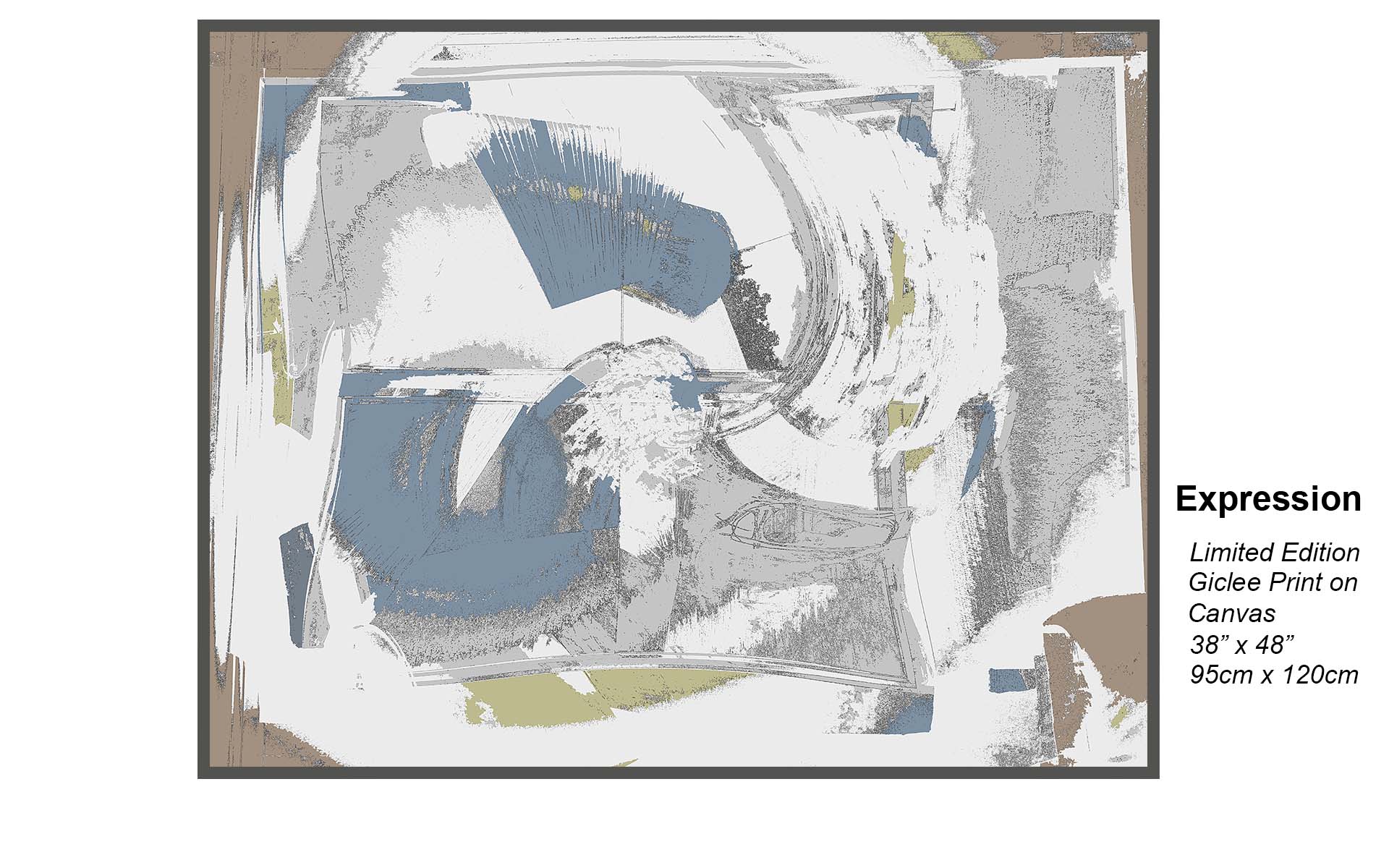 Expression – Modern Geometric Abstract Canvas Art | Limited Edition Giclée Print 38” x 48