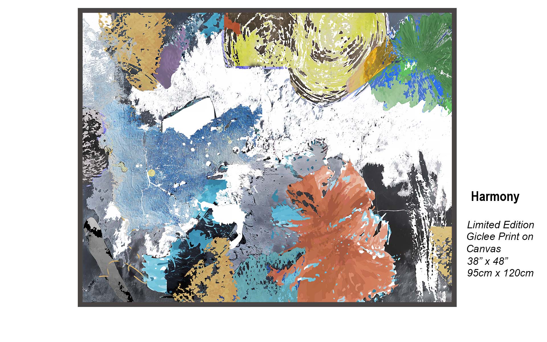 Harmony – Bold Contemporary Abstract Canvas Art | Limited Edition Giclée Print 38” x 48”