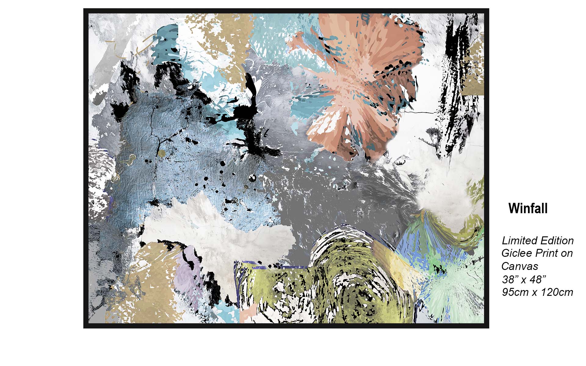 Winfall – Bold Contemporary Abstract Canvas Art | Limited Edition Giclée Print 38” x 48”