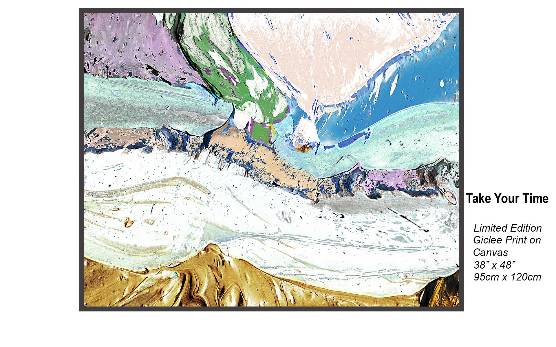 Take Your Time – Vibrant Contemporary Abstract Canvas Art | Limited Edition Giclée 38” x 48”
