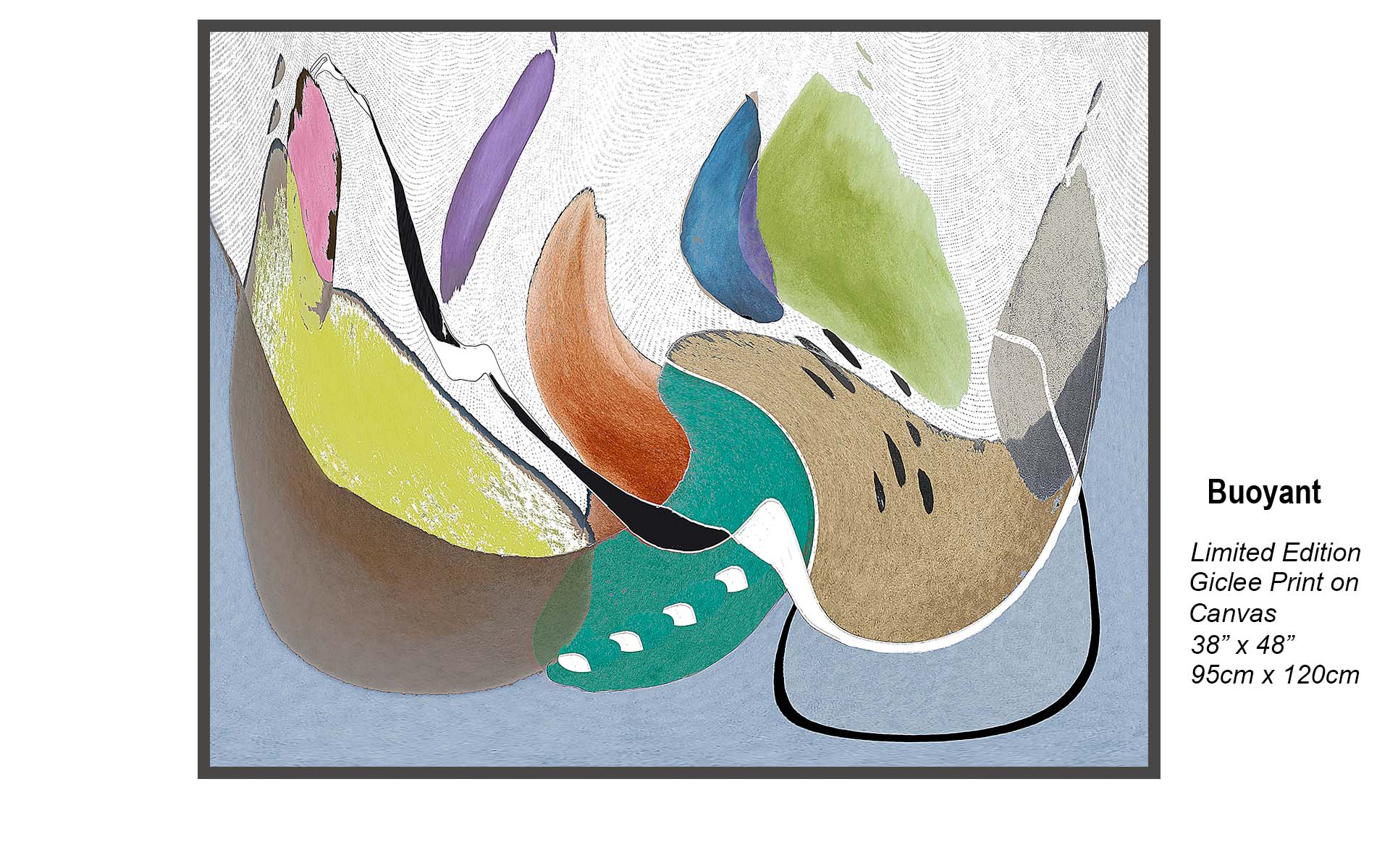 Buoyant – Playful Contemporary Abstract Canvas Art | Limited Edition Giclée Print 38” x 48”