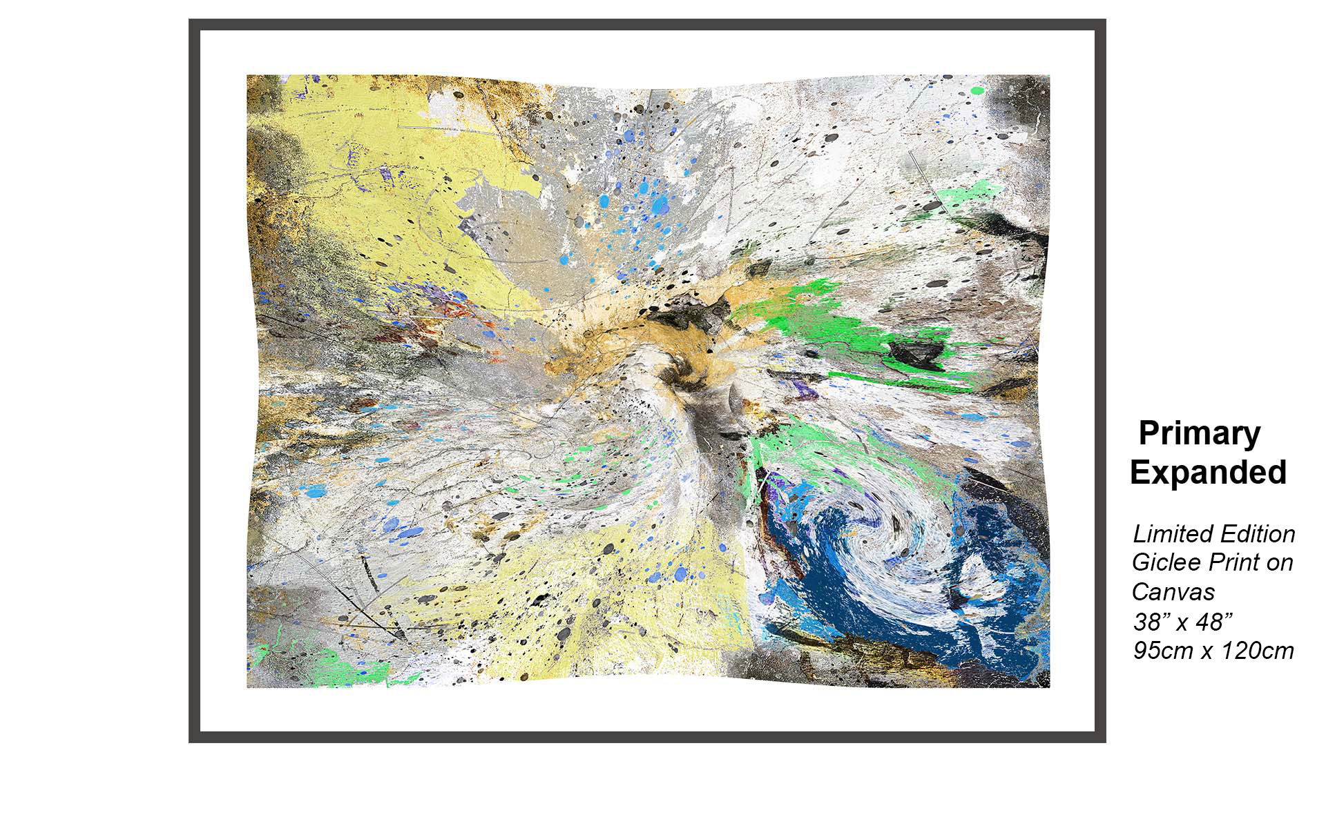 Primary Expanded – Explosive Contemporary Abstract Canvas Art | Limited Edition Giclée Print 38” x 48”
