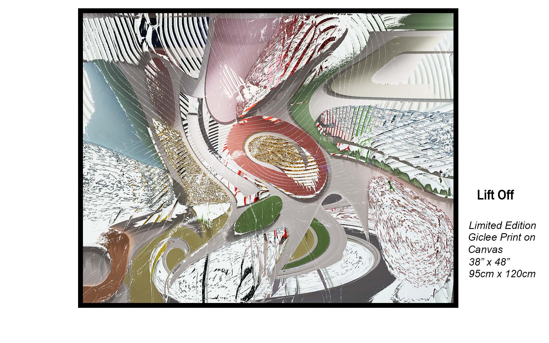 Lift Off – Bold Contemporary Abstract Canvas Art | Limited Edition Giclée Print 38” x 48”