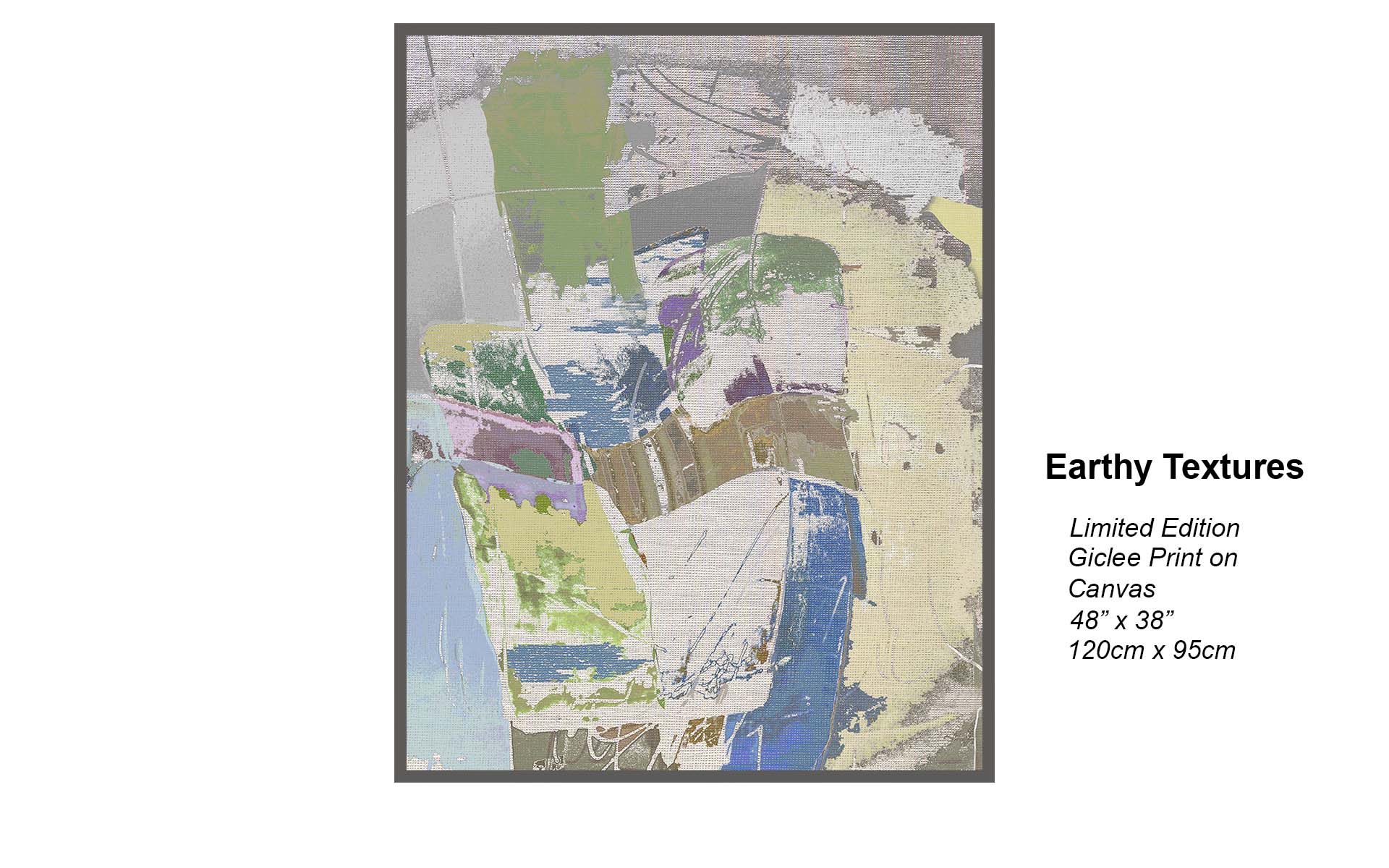 Earthy Textures – Organic Contemporary Abstract Canvas Art | Limited Edition Giclée Print 48” x 38”