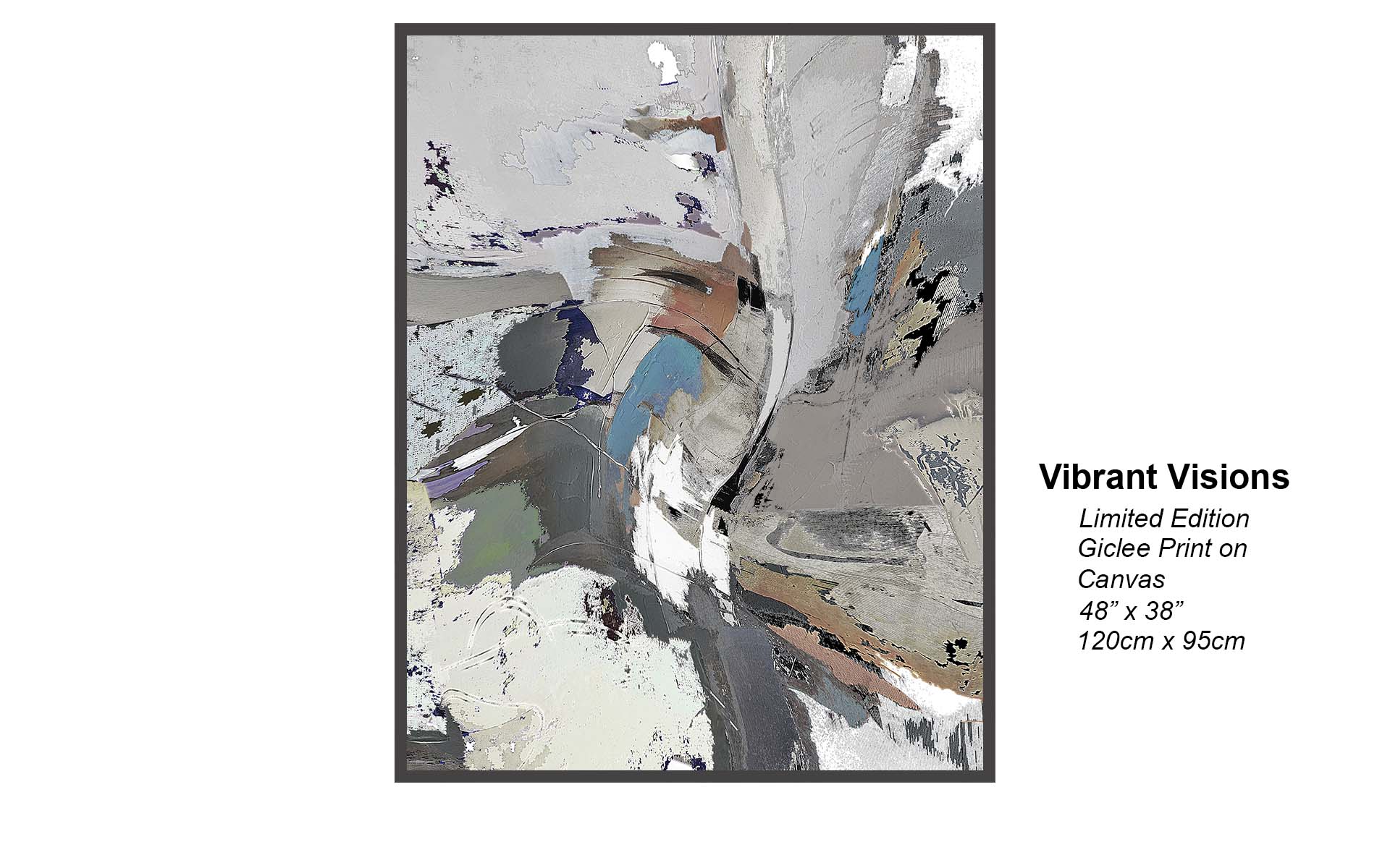 Vibrant Visions – Contemporary Abstract Canvas Art | Limited Edition Giclée Print 48” x 38”