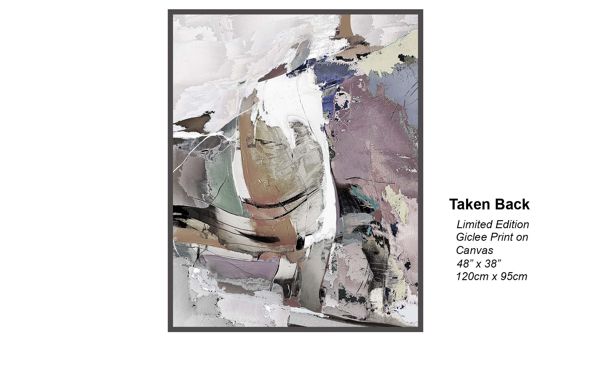 Taken Back – Elegant Contemporary Abstract Canvas Art | Limited Edition Giclée Print 48” x 38”