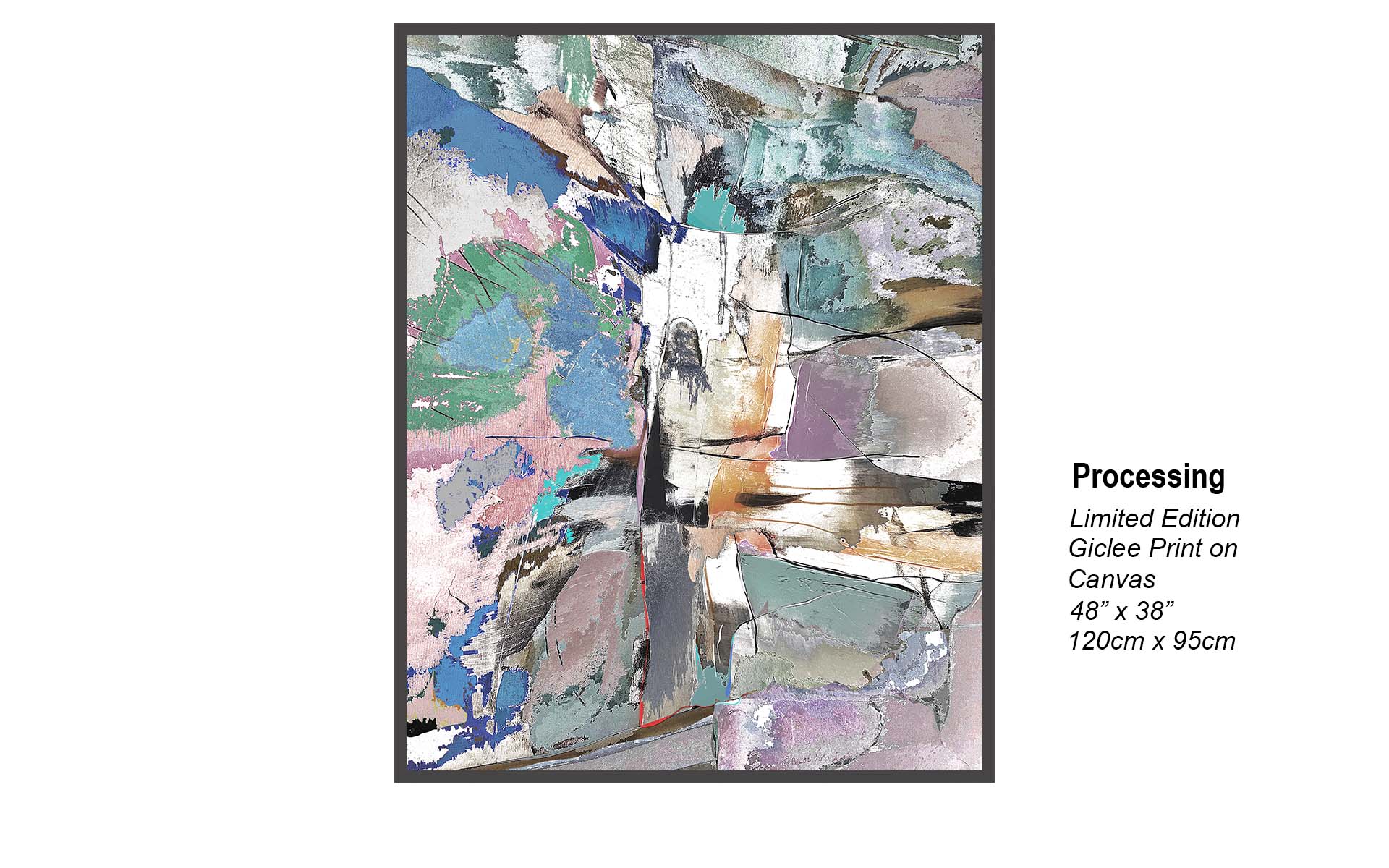 Processing – Expressive Contemporary Abstract Canvas Art | Limited Edition Giclée Print 48” x 38”