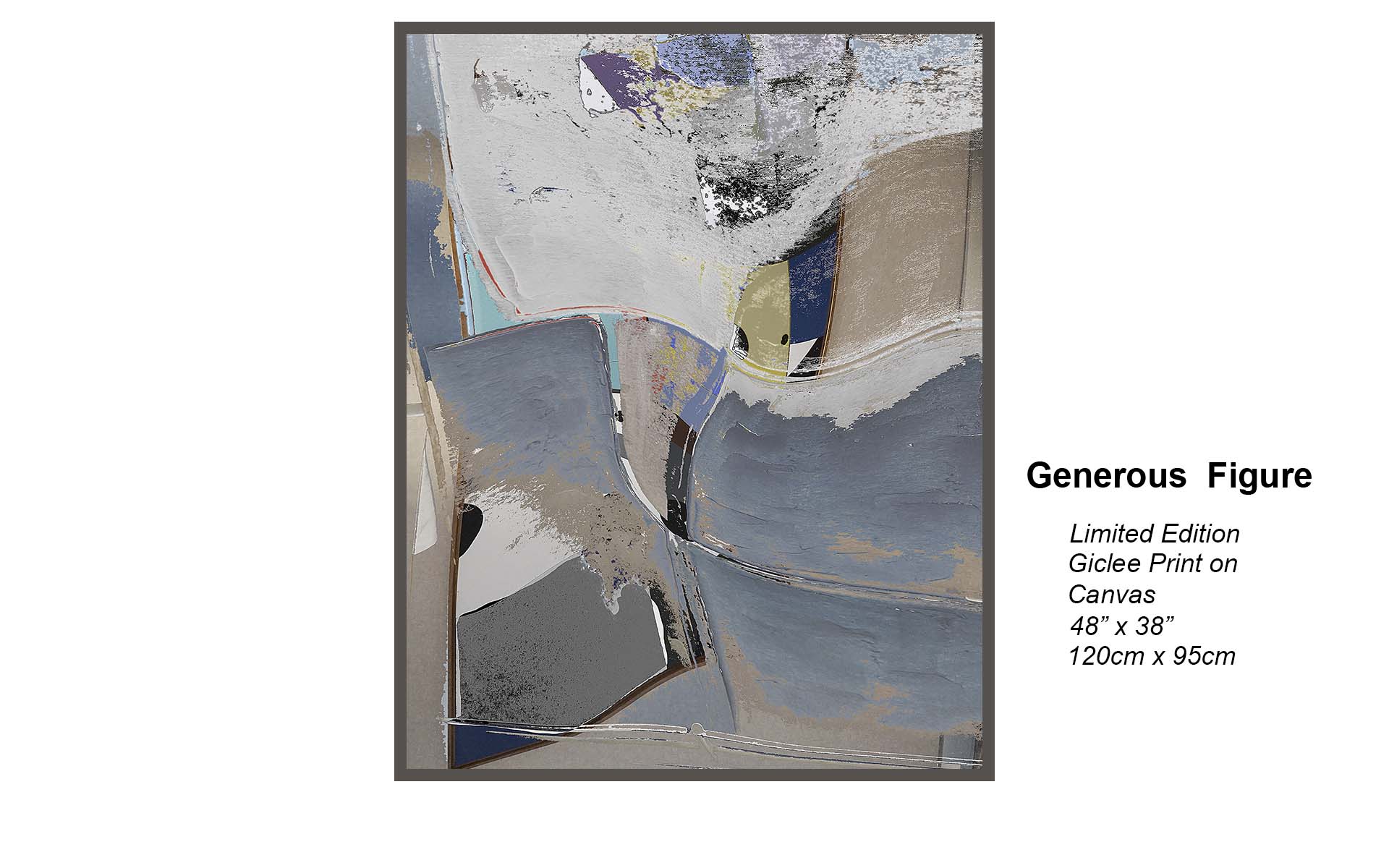 Generous Figure – Modern Abstract Canvas Art | Limited Edition Giclée Print 48” x 38”
