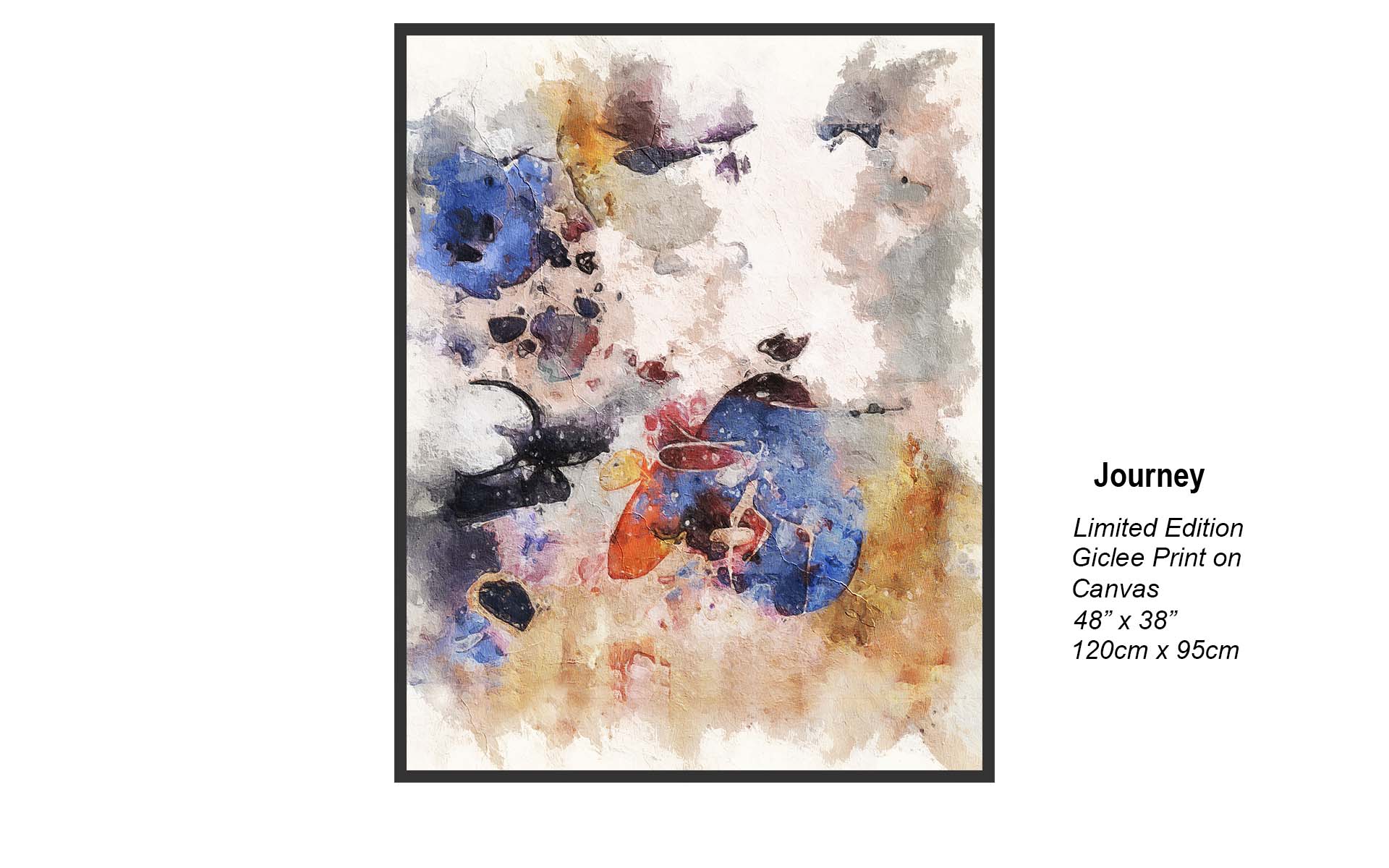 Journey – Expressive Abstract Canvas Art | Limited Edition Giclée Print 48” x 38”