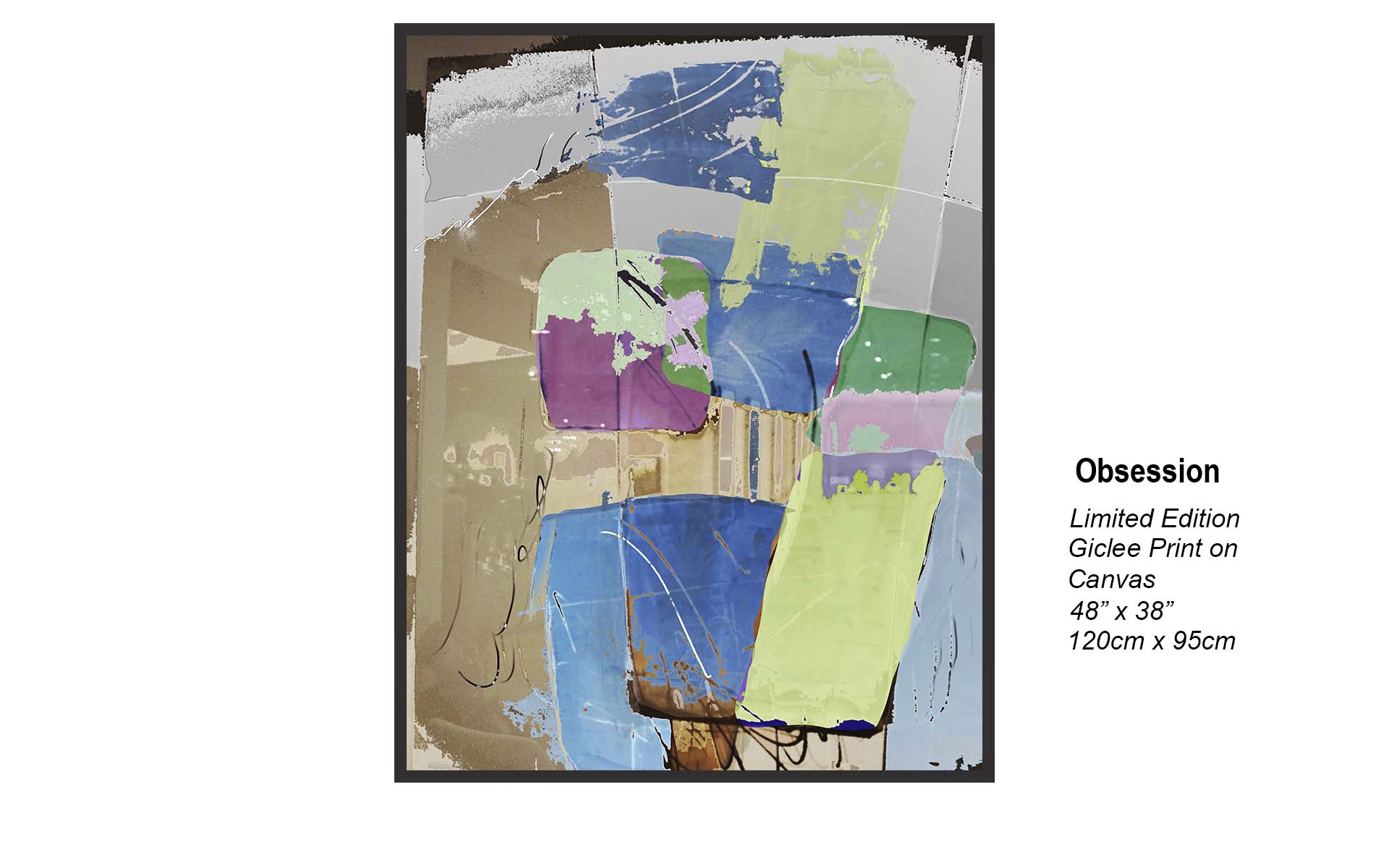 Obsession – Contemporary Abstract Canvas Art | Limited Edition Giclée Print 48” x 38”