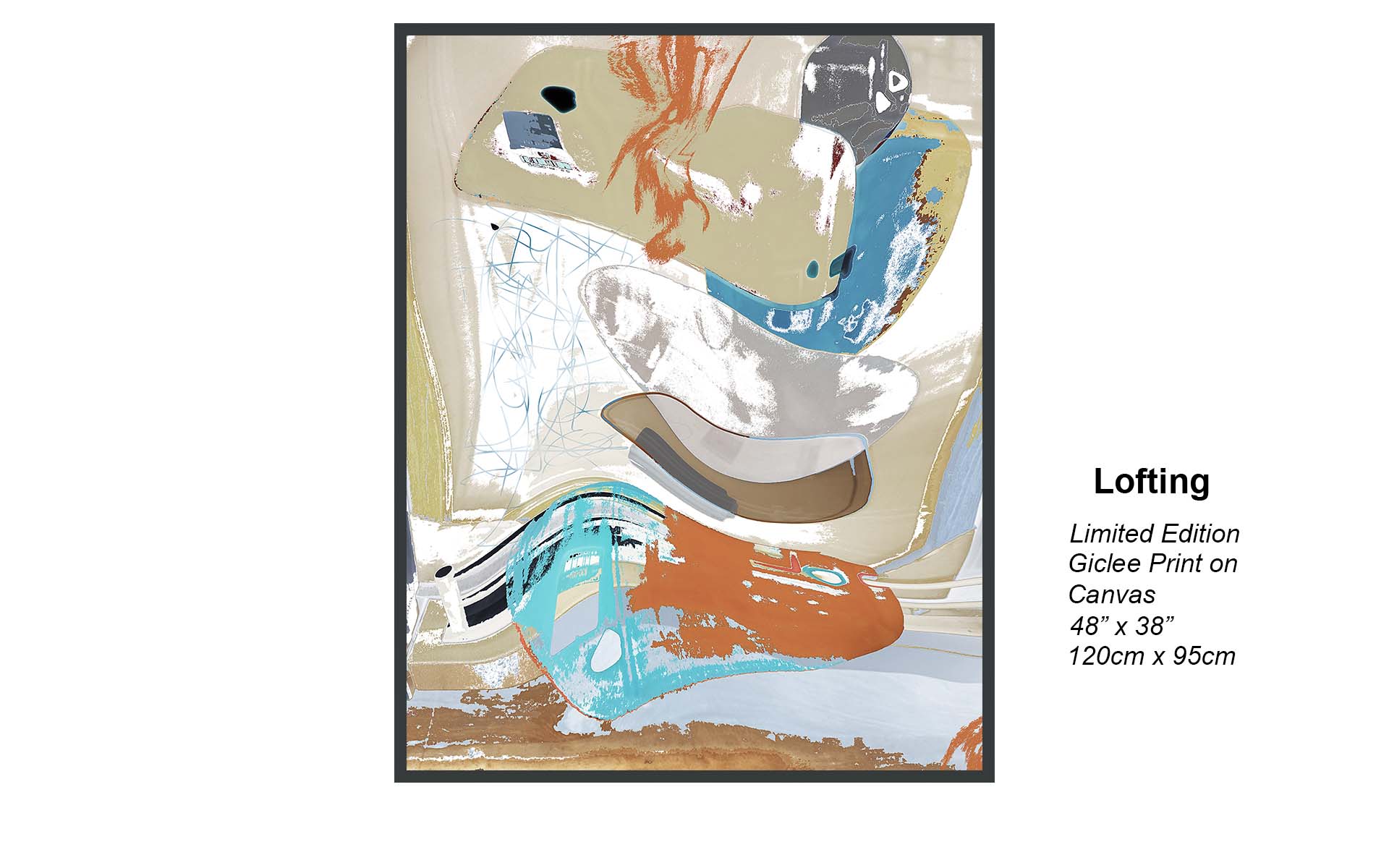 Lofting – Contemporary Abstract Canvas Art | Limited Edition Giclée Print 48” x 38”