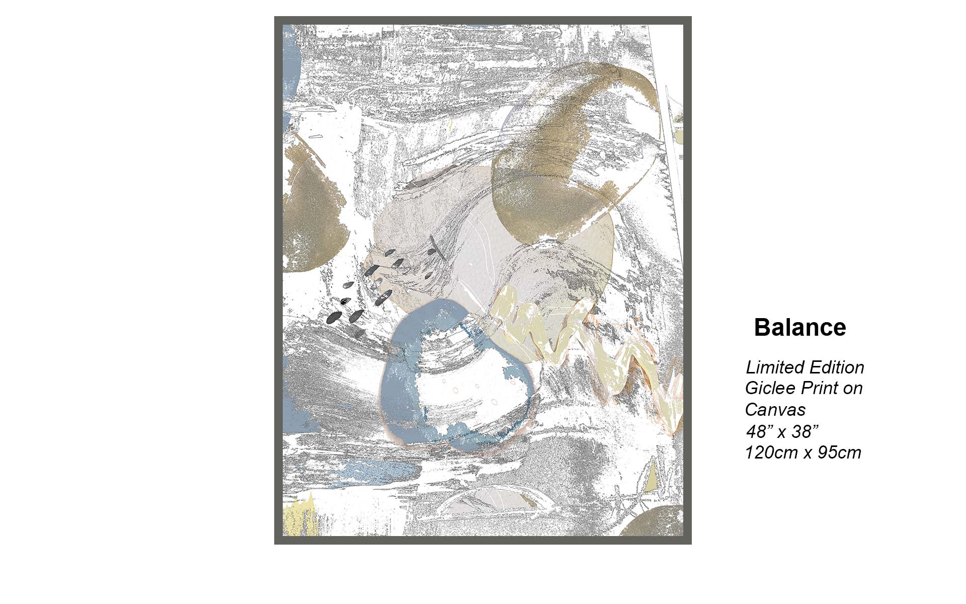 Balance – Modern Neutral Abstract Canvas Art | Limited Edition Giclée Print 48” x 38”