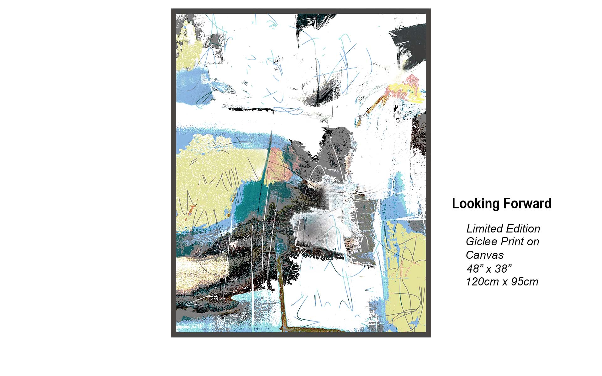 Looking Forward – Modern Abstract Expression Canvas Art | Limited Edition Giclée Print 48” x 38”