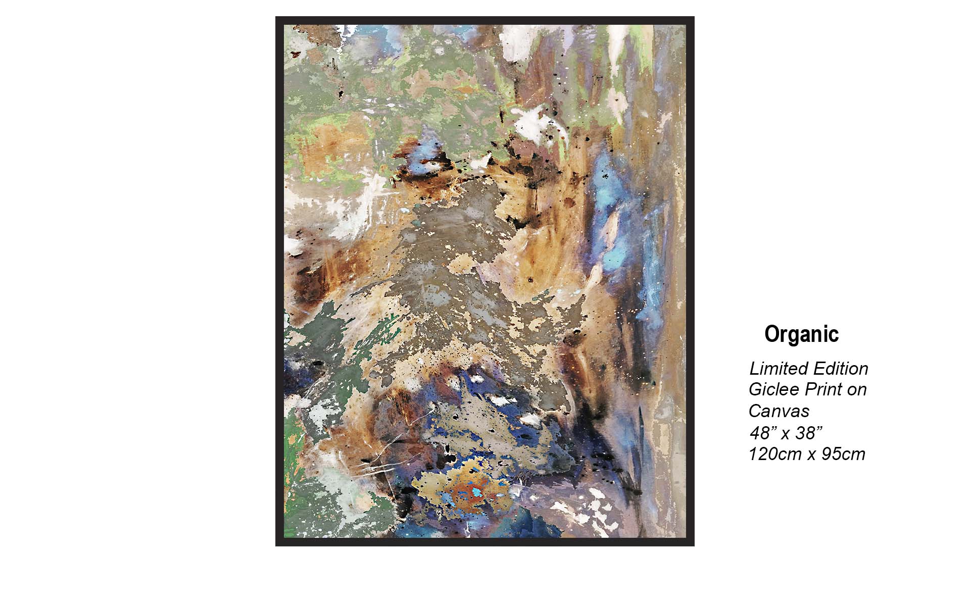 Organic – Earth-Toned Contemporary Abstract Canvas Art | Limited Edition Giclée Print 48” x 38”