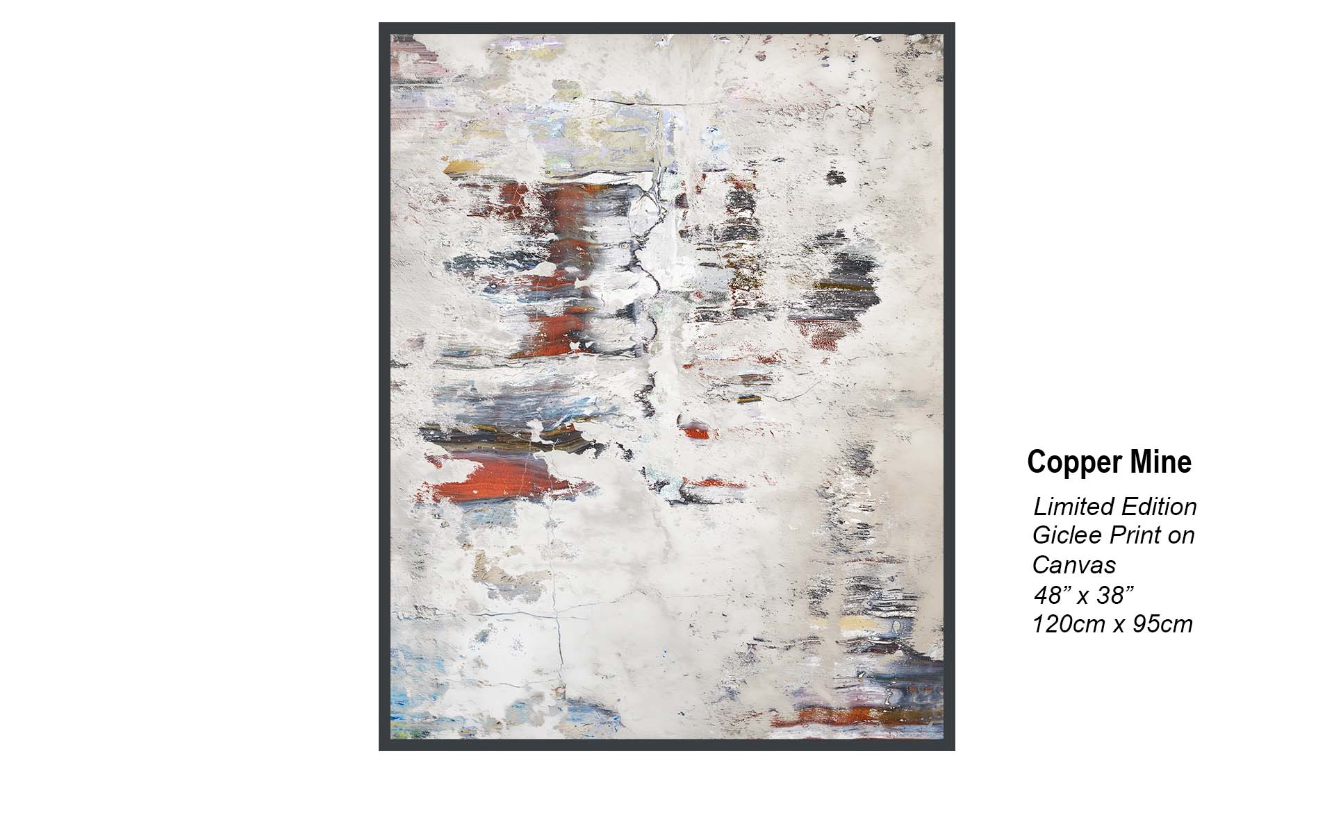 Copper Mine – Textured Neutral & Rust Contemporary Abstract Canvas Art | Limited Edition Giclée Print 48” x 38”