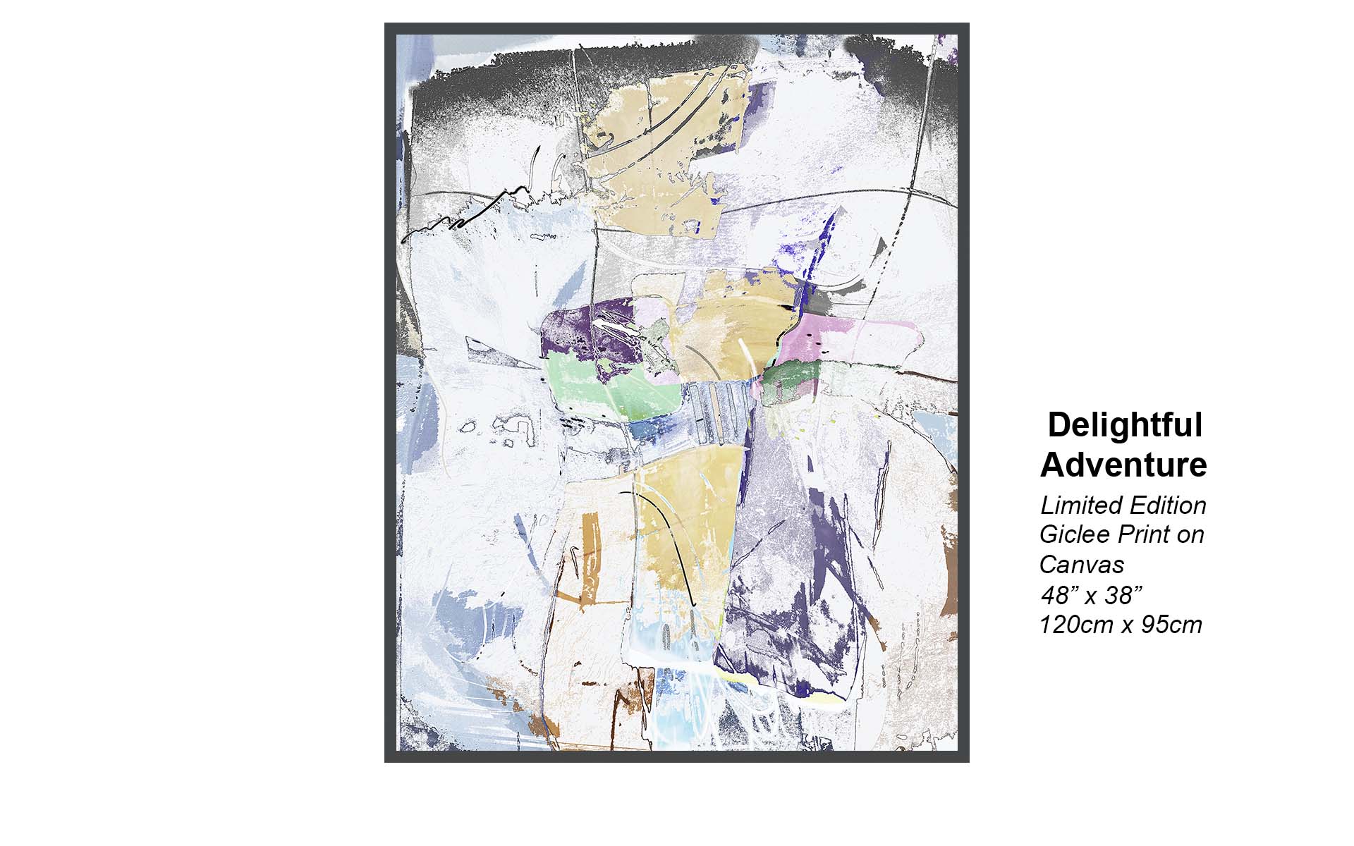 Delightful Adventure – Airy Contemporary Abstract | Limited Edition Giclée Canvas Art