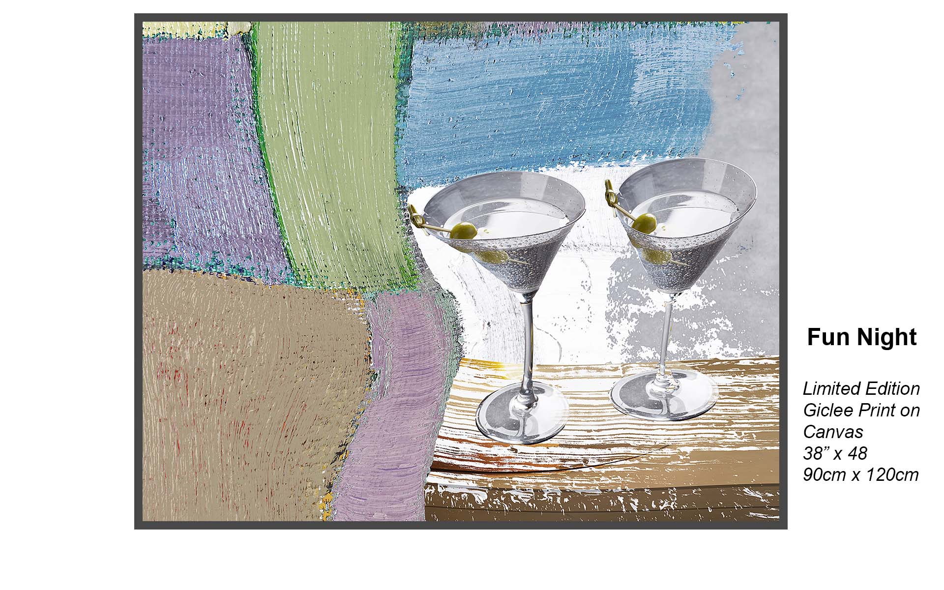 Fun Night – Contemporary Martini Still Life | Limited Edition Giclée Canvas Art