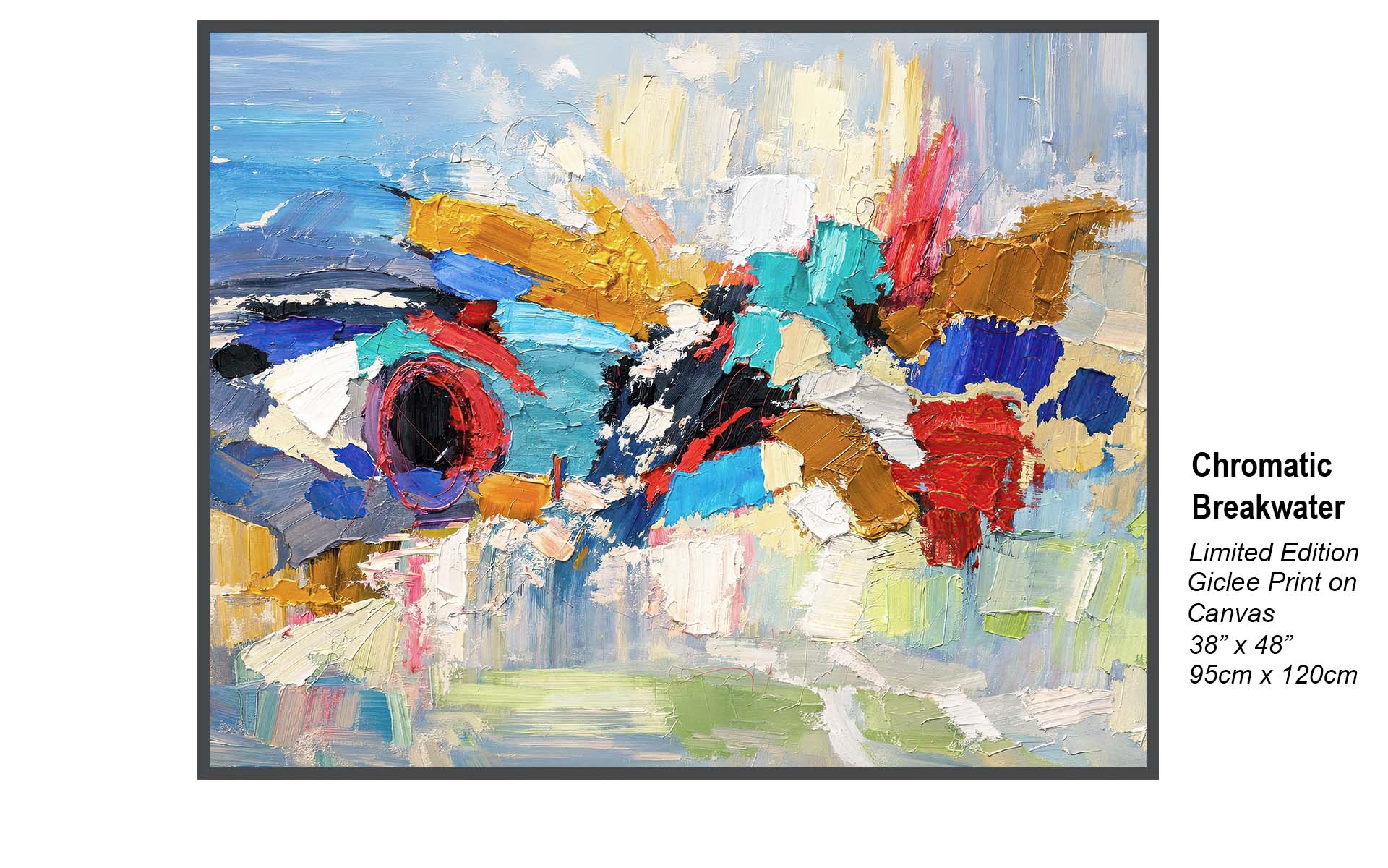 Chromatic Breakwater – Vibrant Impasto Abstract Canvas | Local Okanagan Valley Art – Kelowna, Penticton & Vernon