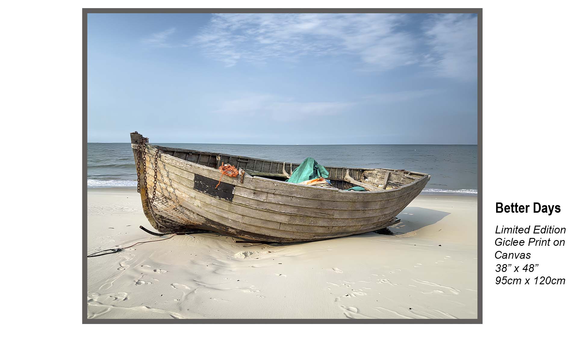 Better Days – Weathered Fishing Boat Resting on Quiet Shoreline