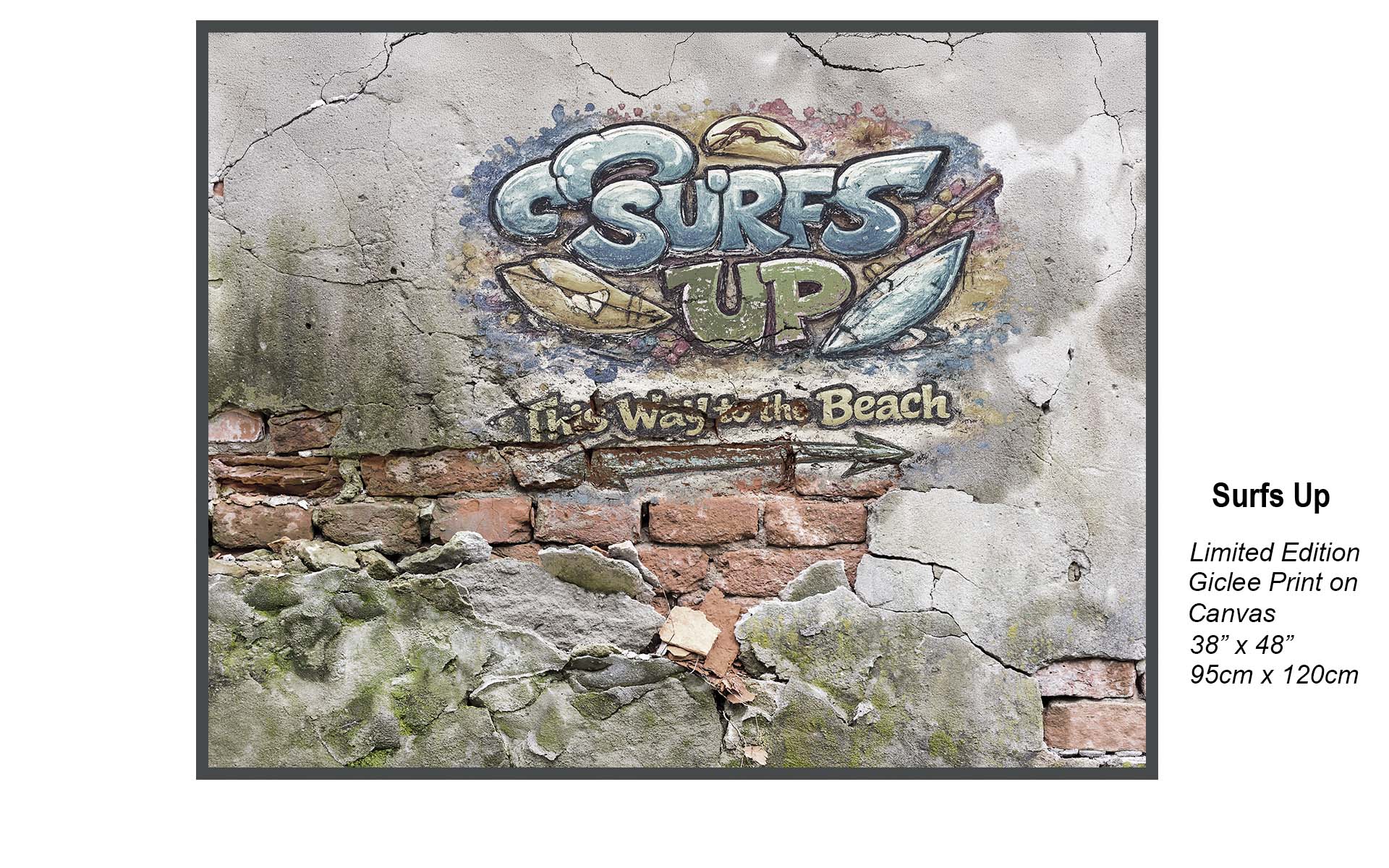Surfs Up | Vintage Coastal Wall Art Print