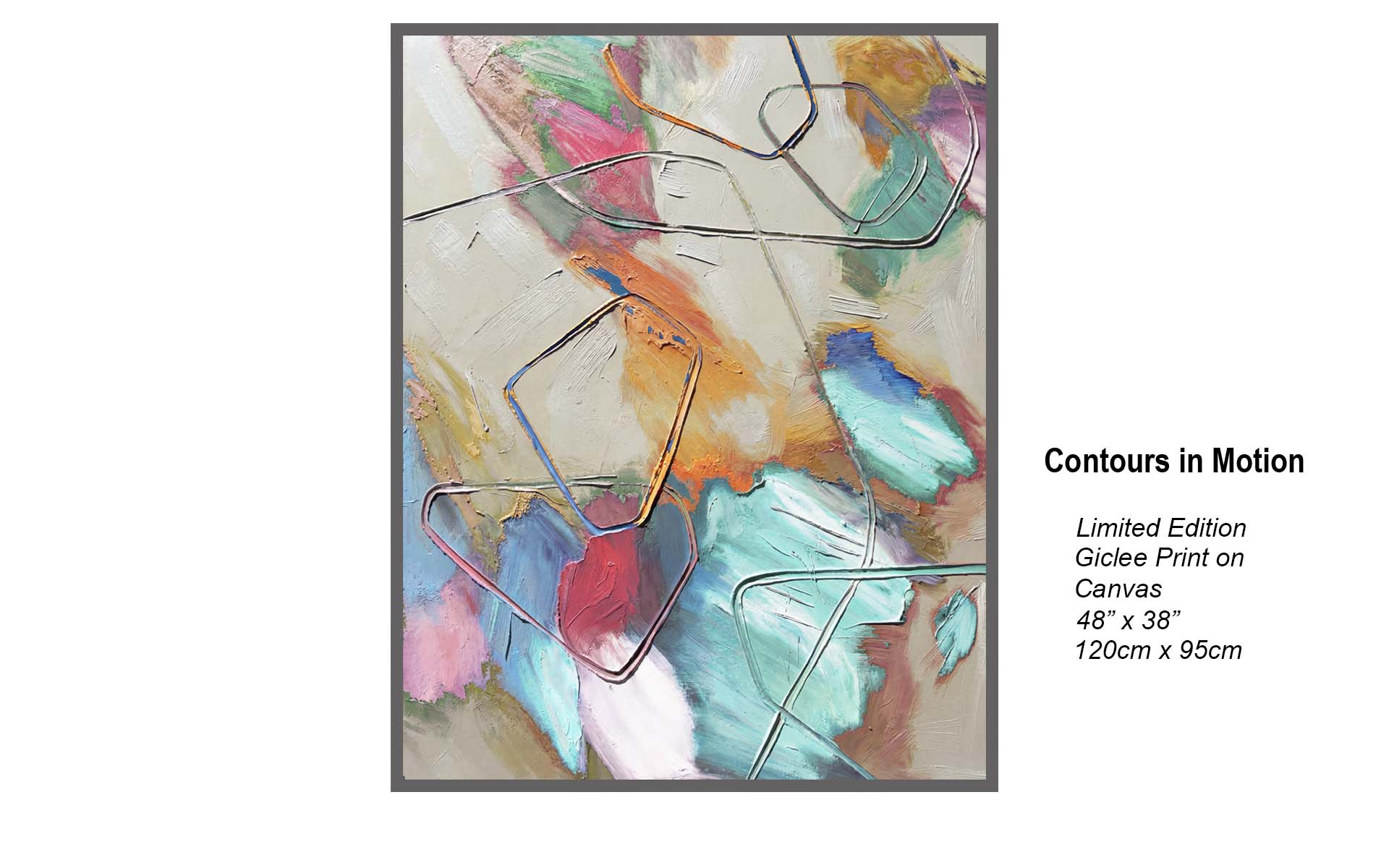 Contours in Motion – Modern Abstract Art | Textured Okanagan Canvas