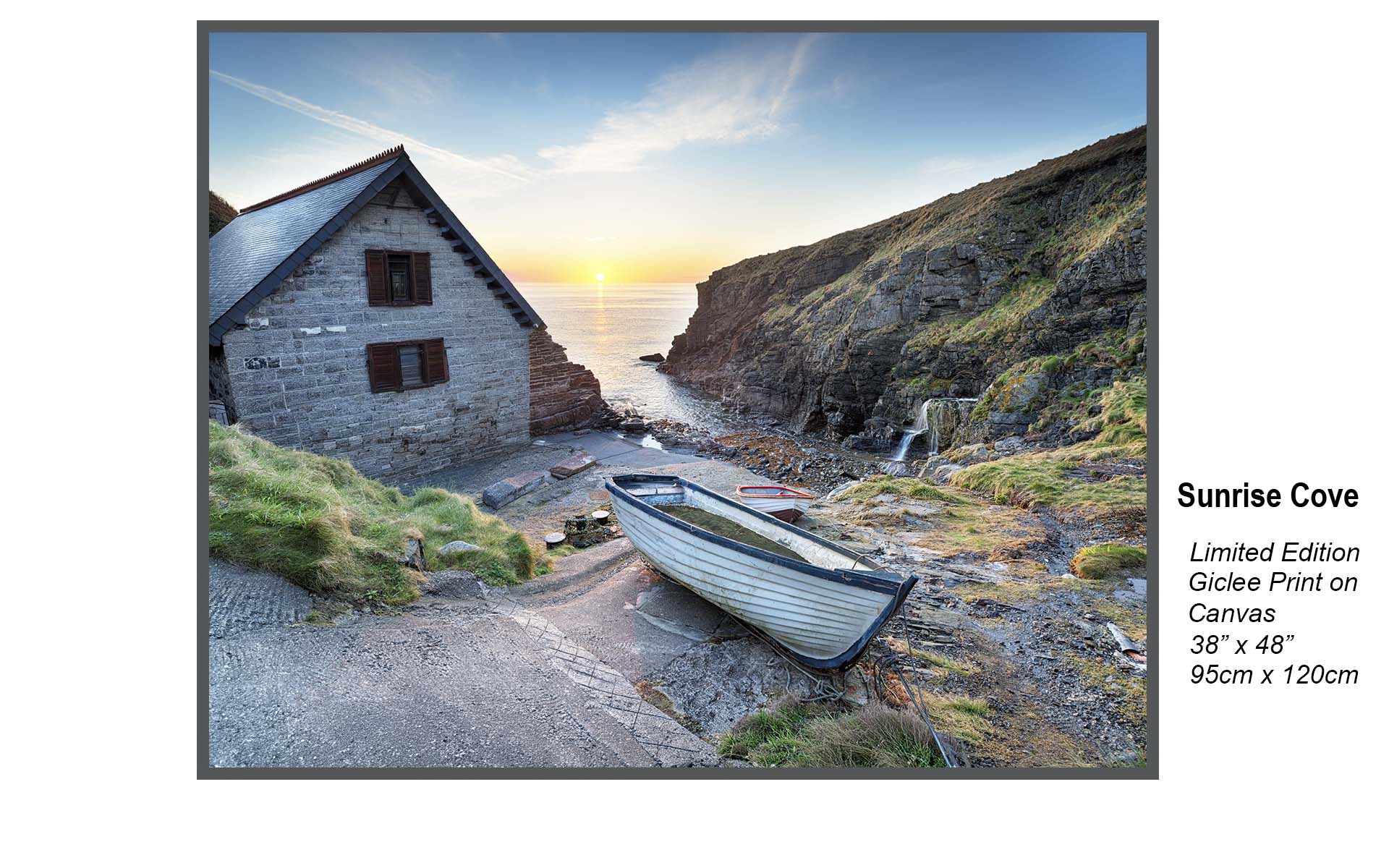 Sunrise Cove | Coastal Sunrise Landscape Canvas Print & Seaside Wall Art