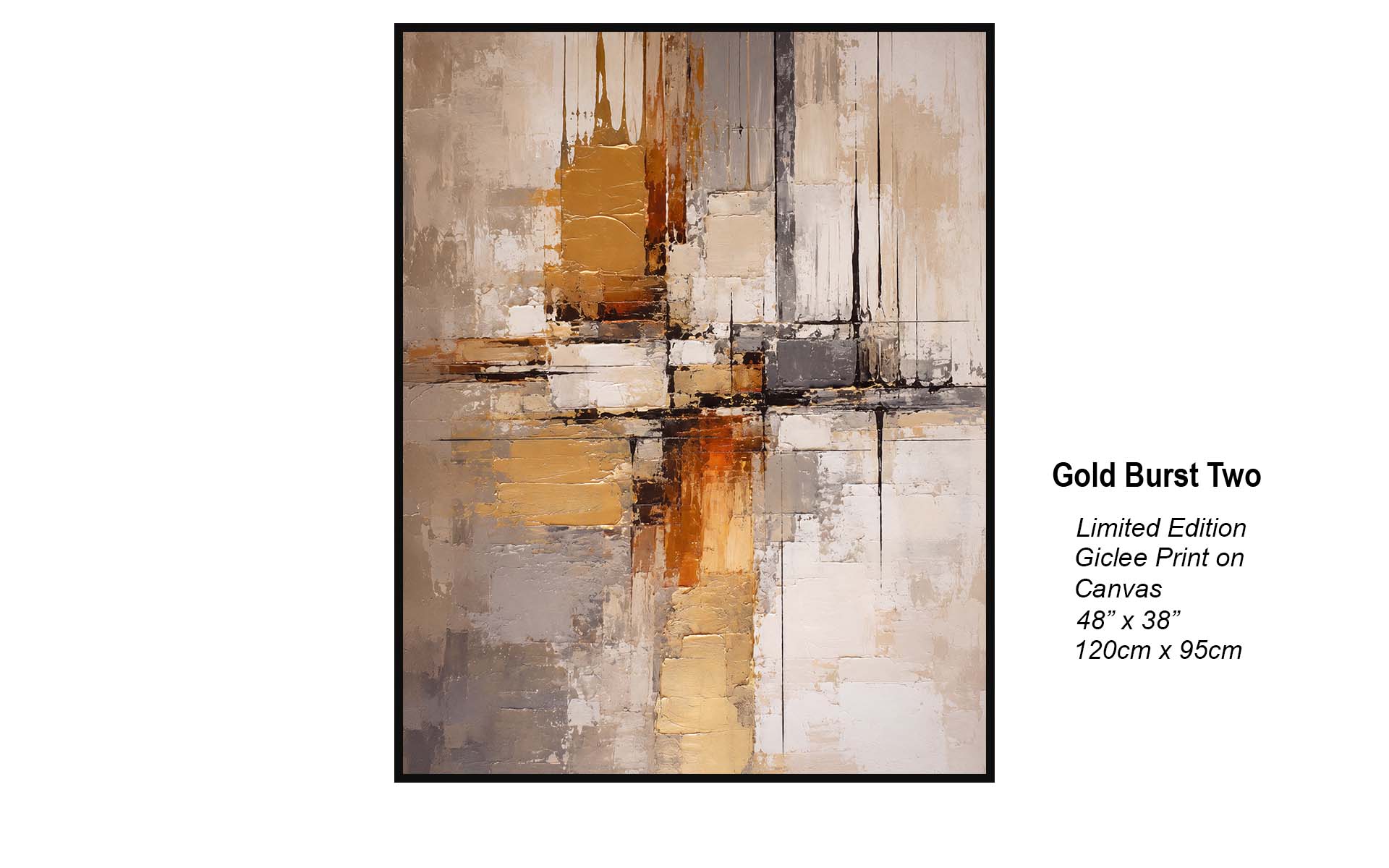 Gold Burst Two | Contemporary Gold Abstract Diptych