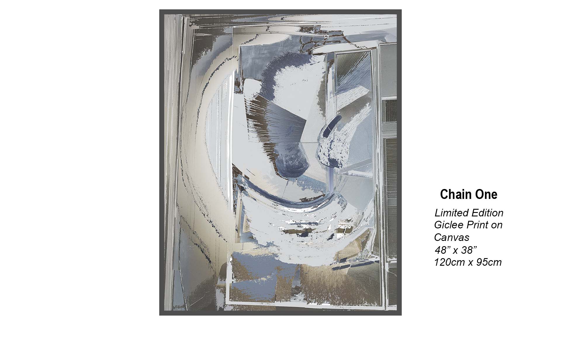Chain One | Contemporary Blue Abstract Art