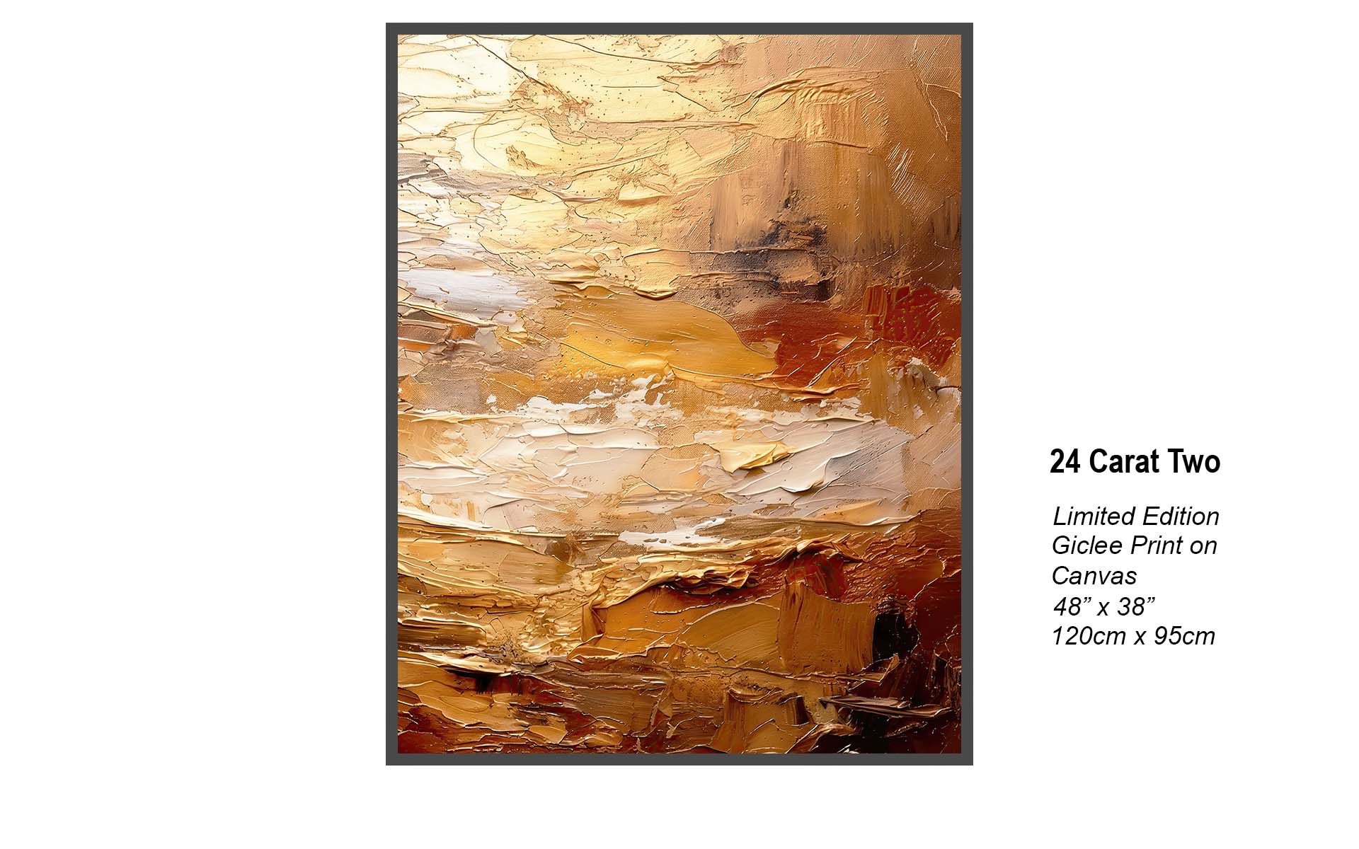 24 Carat Two | Luxury Gold Abstract Impasto Art