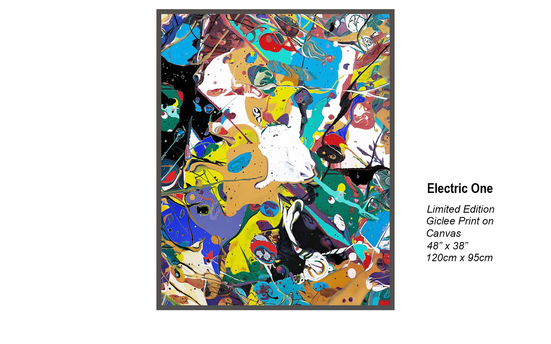 Electric One Abstract Art | Colorful Modern Wall Art