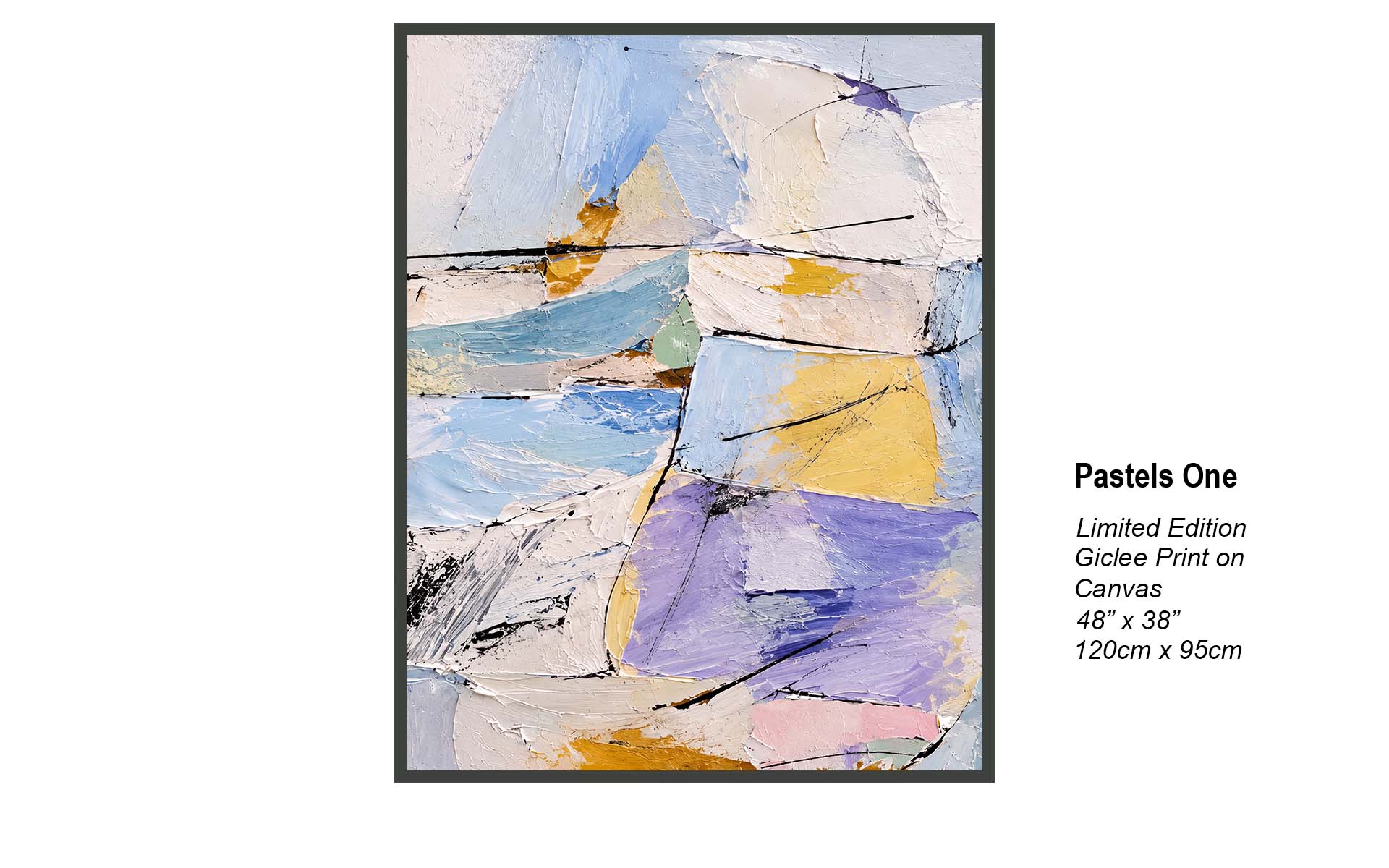 Pastels One Abstract Art | Soft Blue & Lavender Impasto