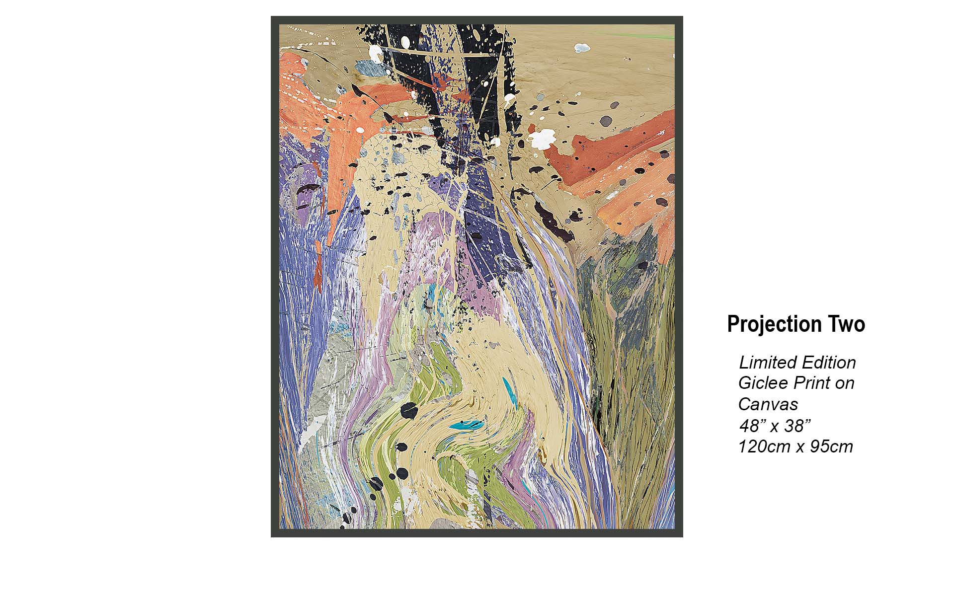 Projection Two Abstract Art | Colorful Contemporary Wall Art