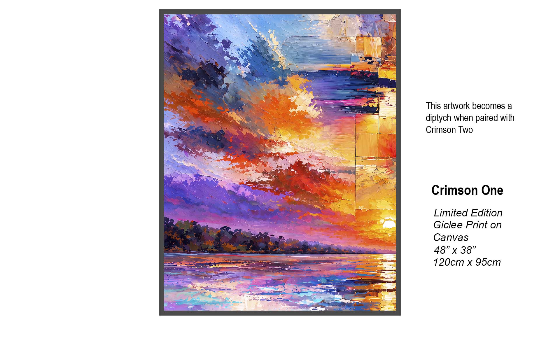 Crimson One | Contemporary Abstract Sunset Art