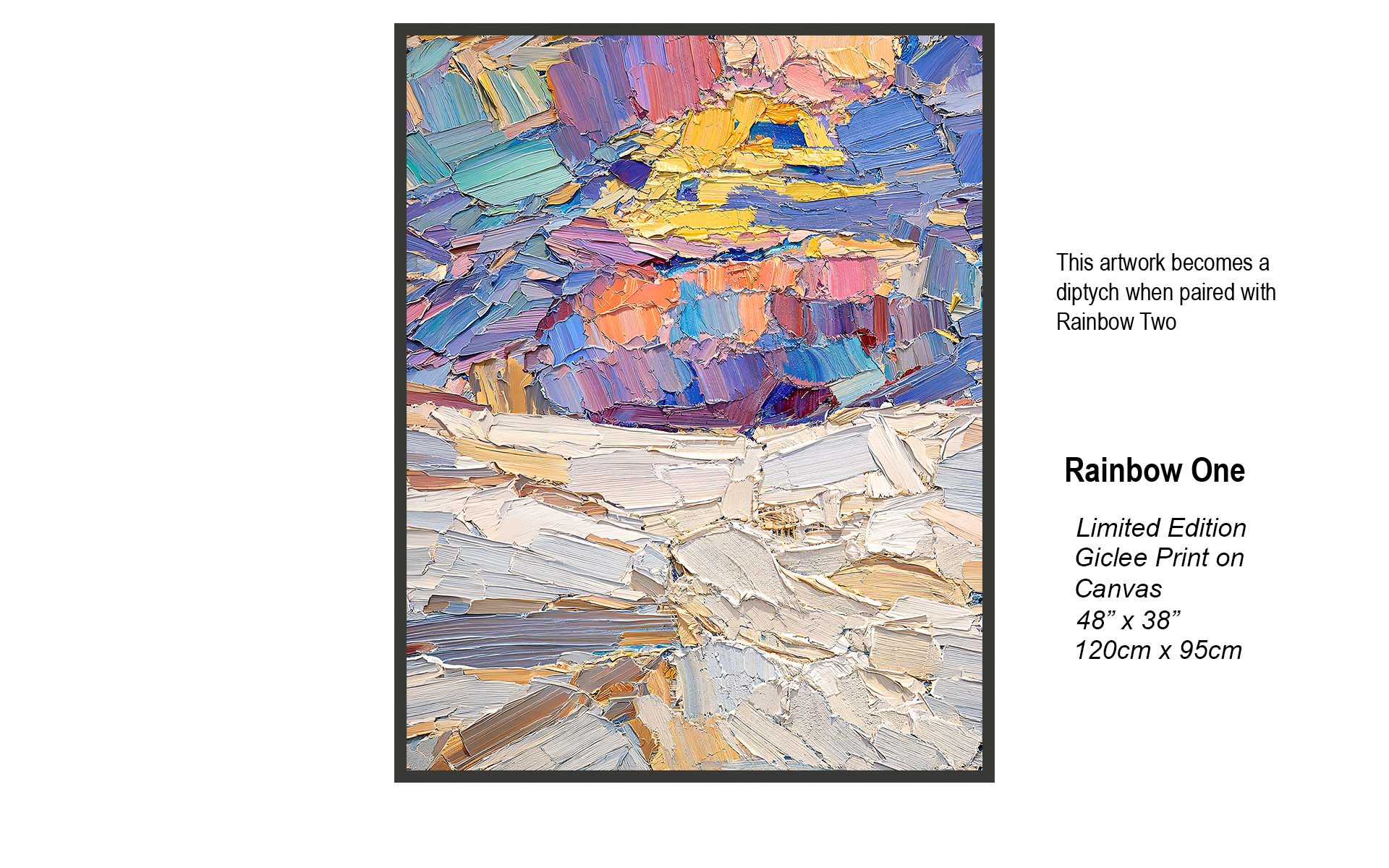 Rainbow One | Colorful Impasto Abstract Art | Studio B Originals
