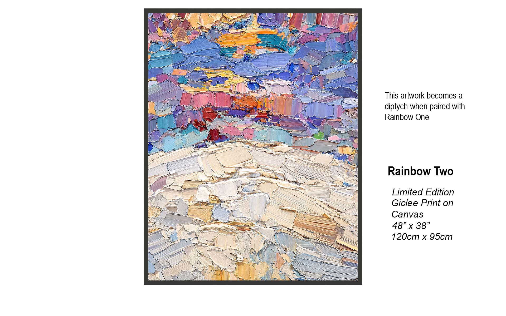 Rainbow Two | Vibrant Impasto Abstract Art | Studio B Originals